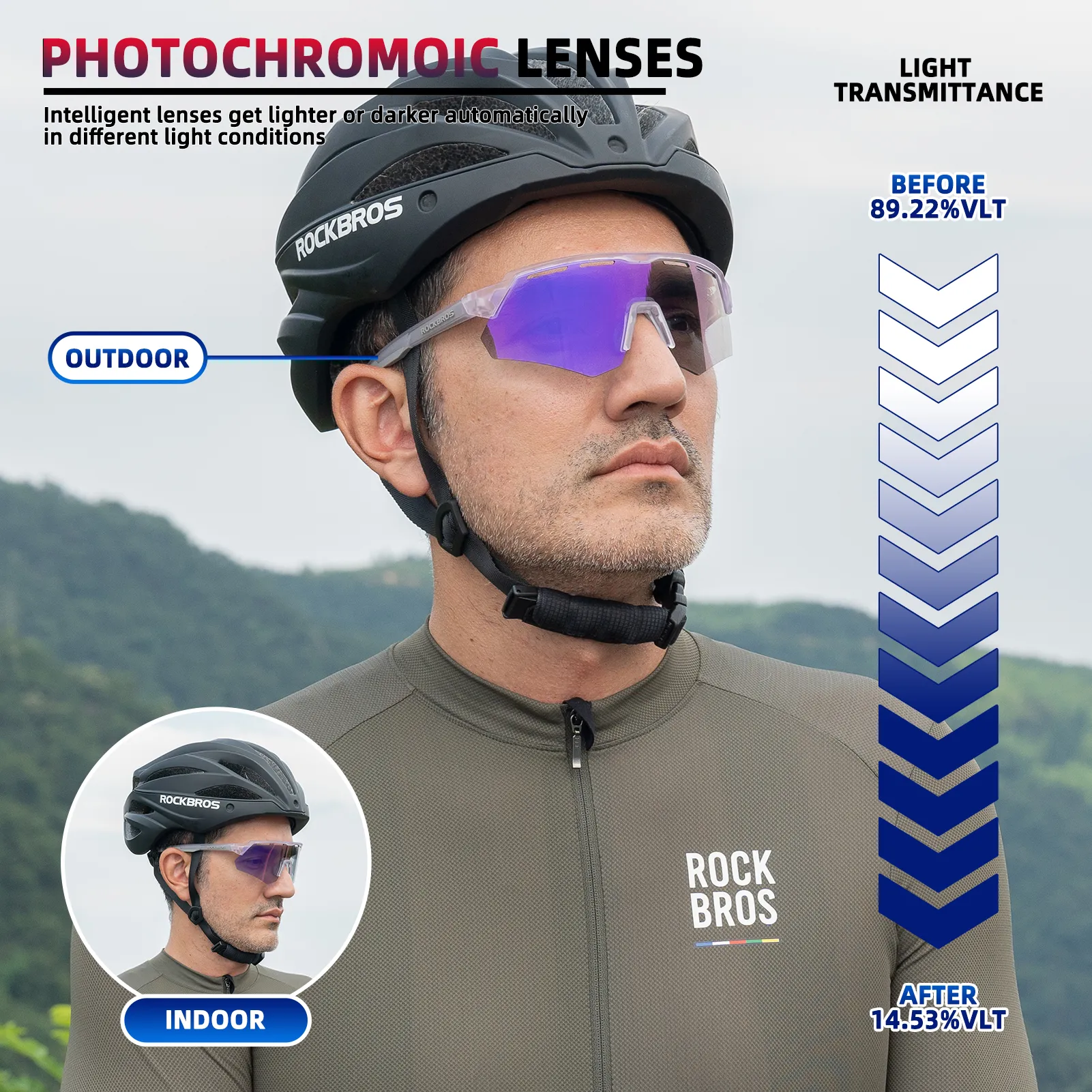 Oversized Photochromic Cycling Sunglasses SP246 - Image 9