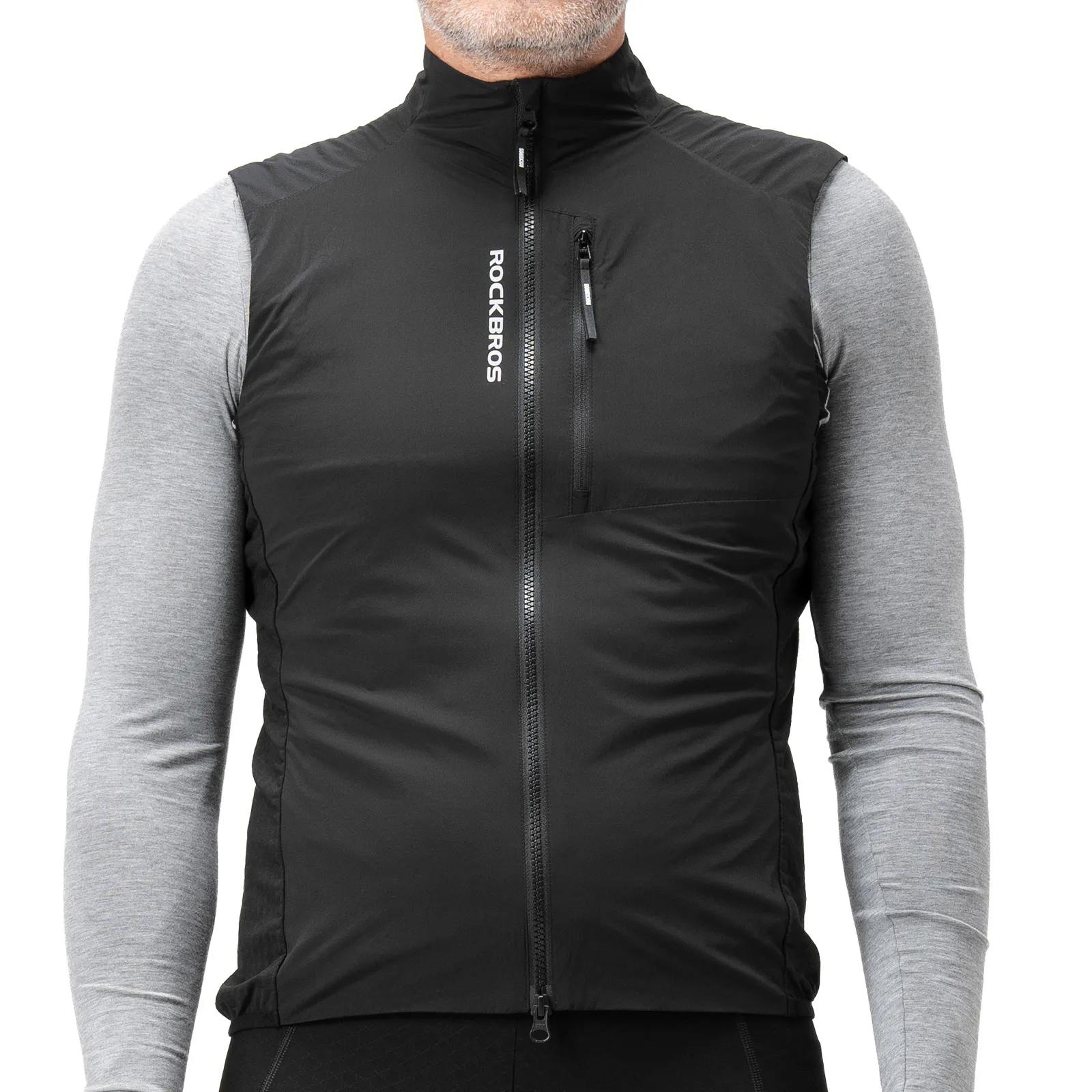 Packable Thermal Cycling Vest Fleece-Lined Sleeveless - Image 2