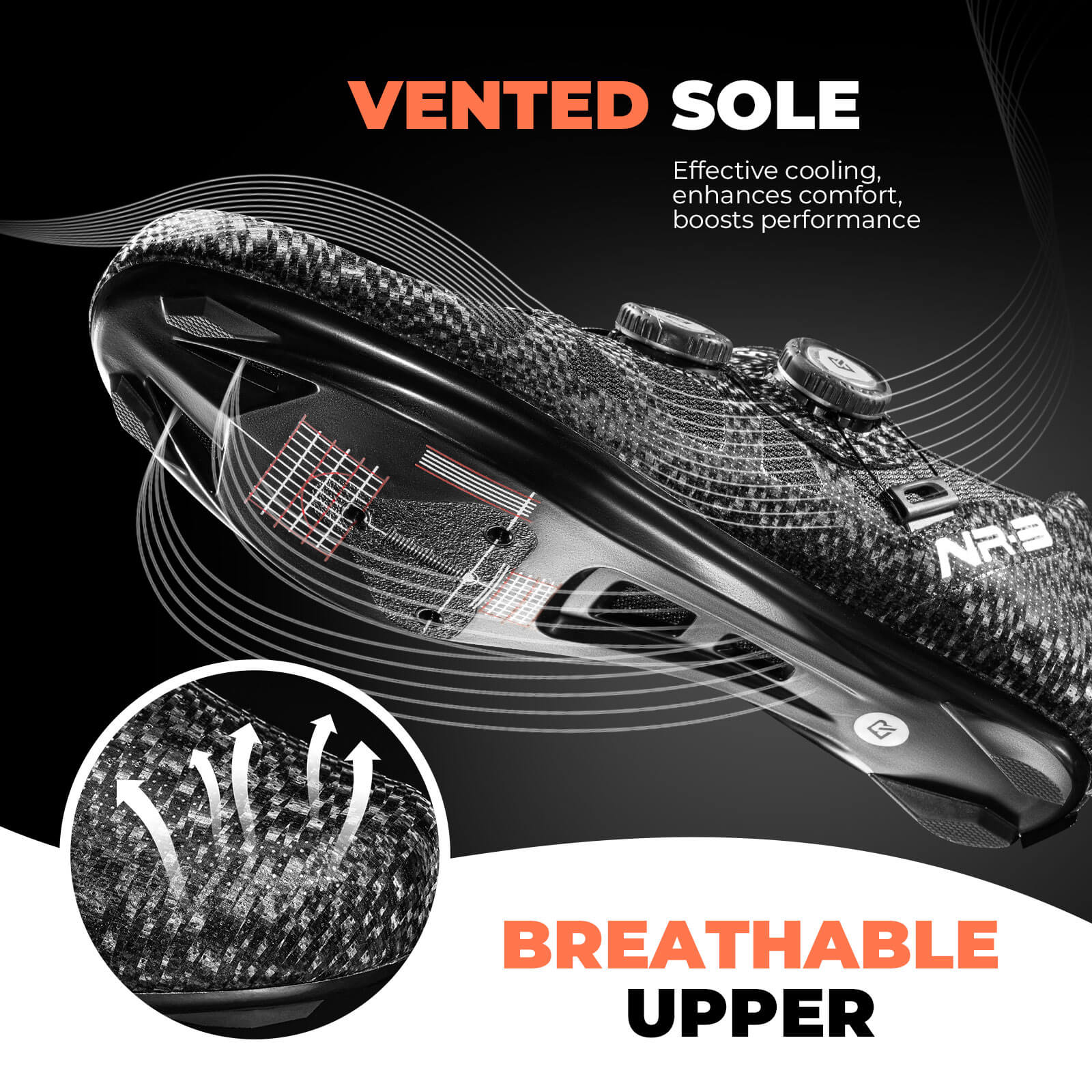 Performance Nylon Sole Cycling Shoes Unisex NR3 - Image 5