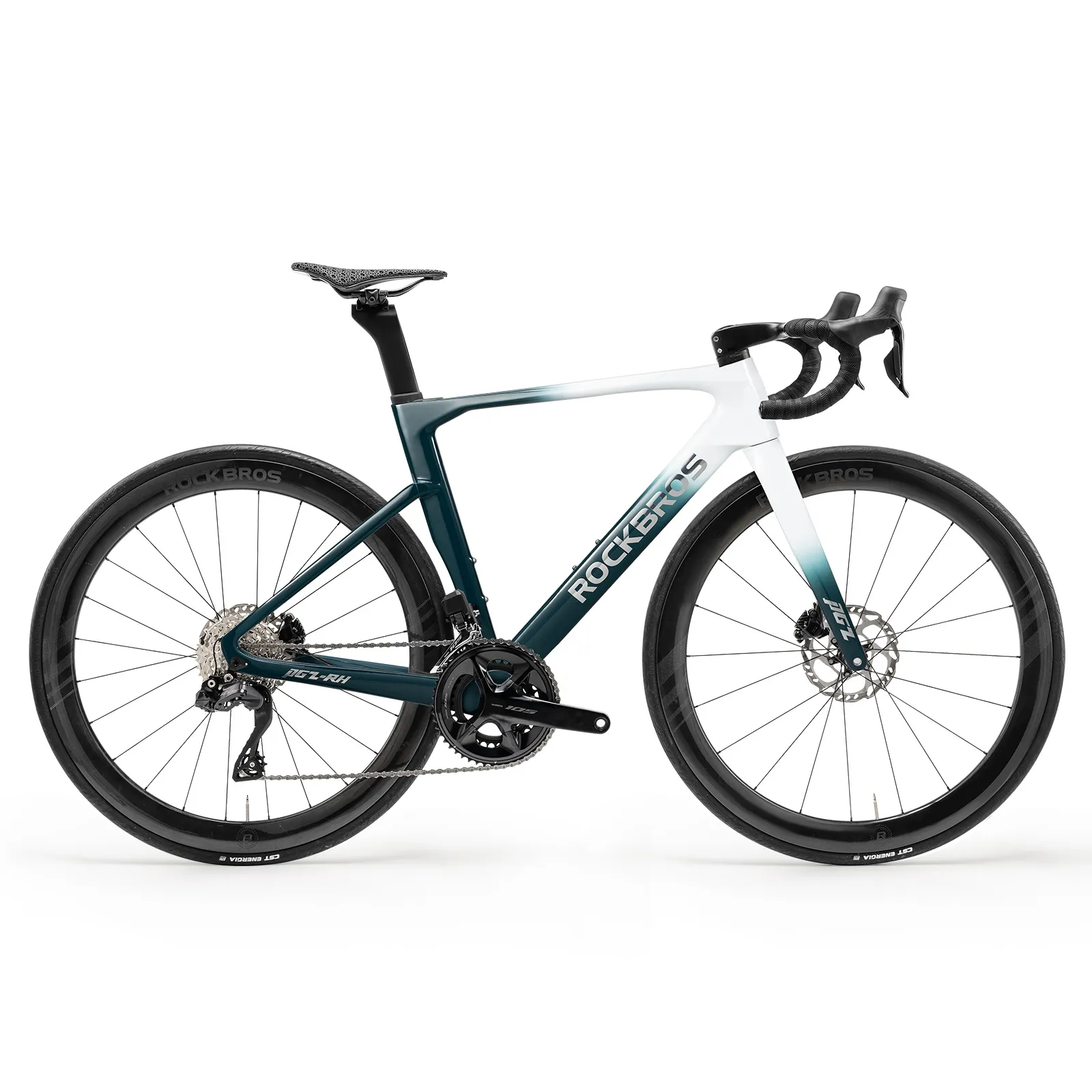 PGZ Carbon Fiber Road Bike Blue/Green - Image 2