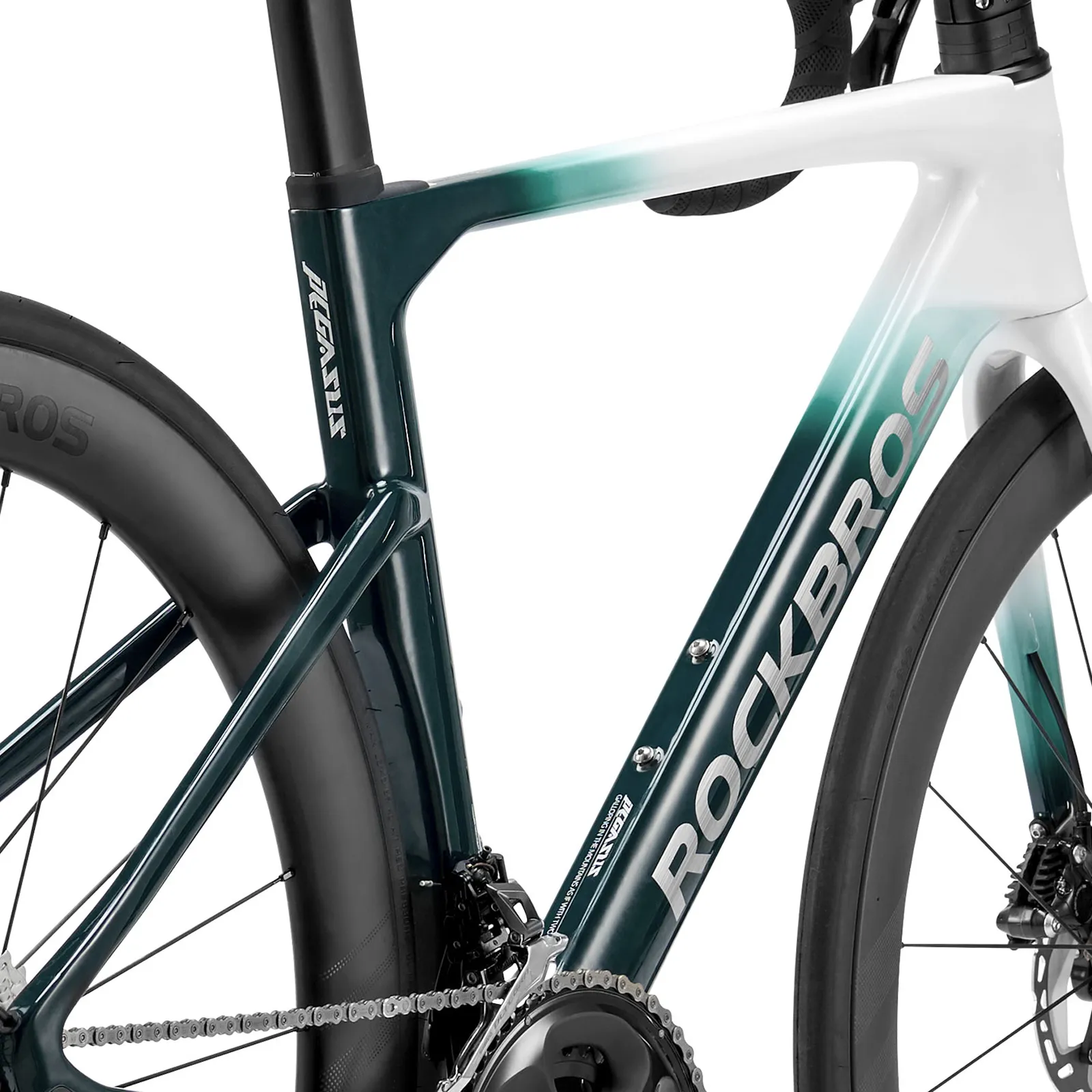 PGZ Carbon Fiber Road Bike Blue/Green - Image 5