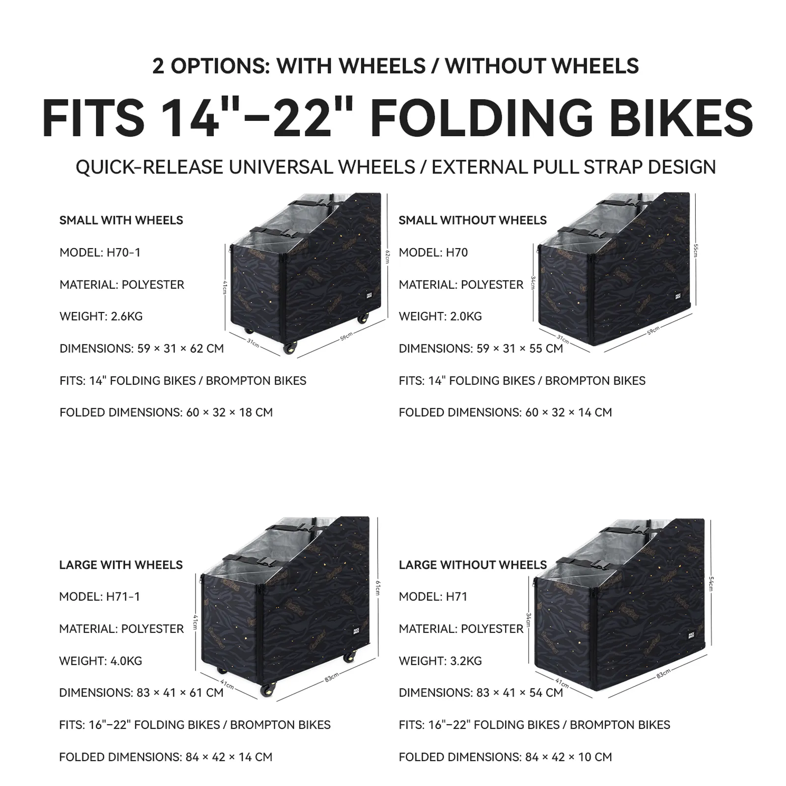 Portable Bike Boot Storage Bag for 14–22 Inch Folding Bikes with Waterproof Cover - Image 28