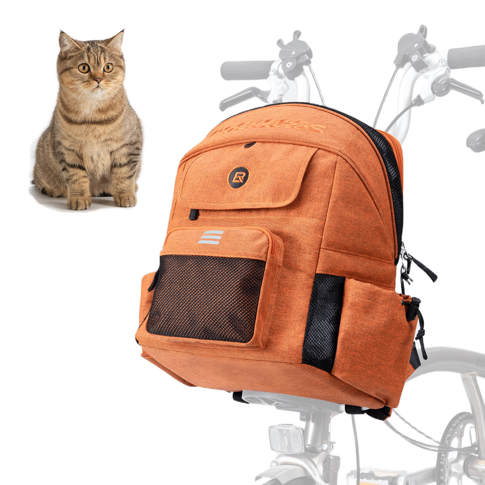 Portable Folding Bike Handlebar Bag Pet Friendly