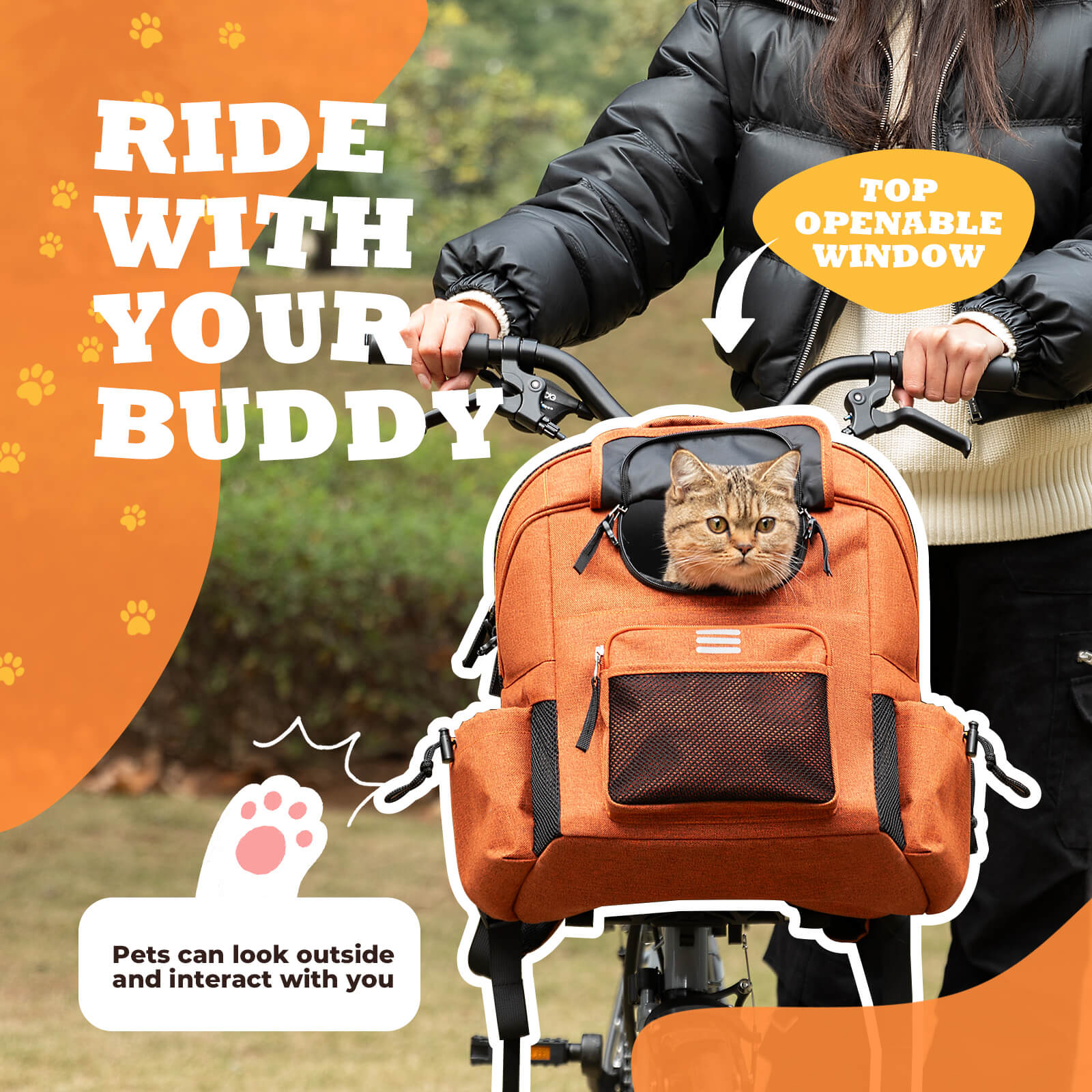 Portable Folding Bike Handlebar Bag Pet Friendly - Image 13