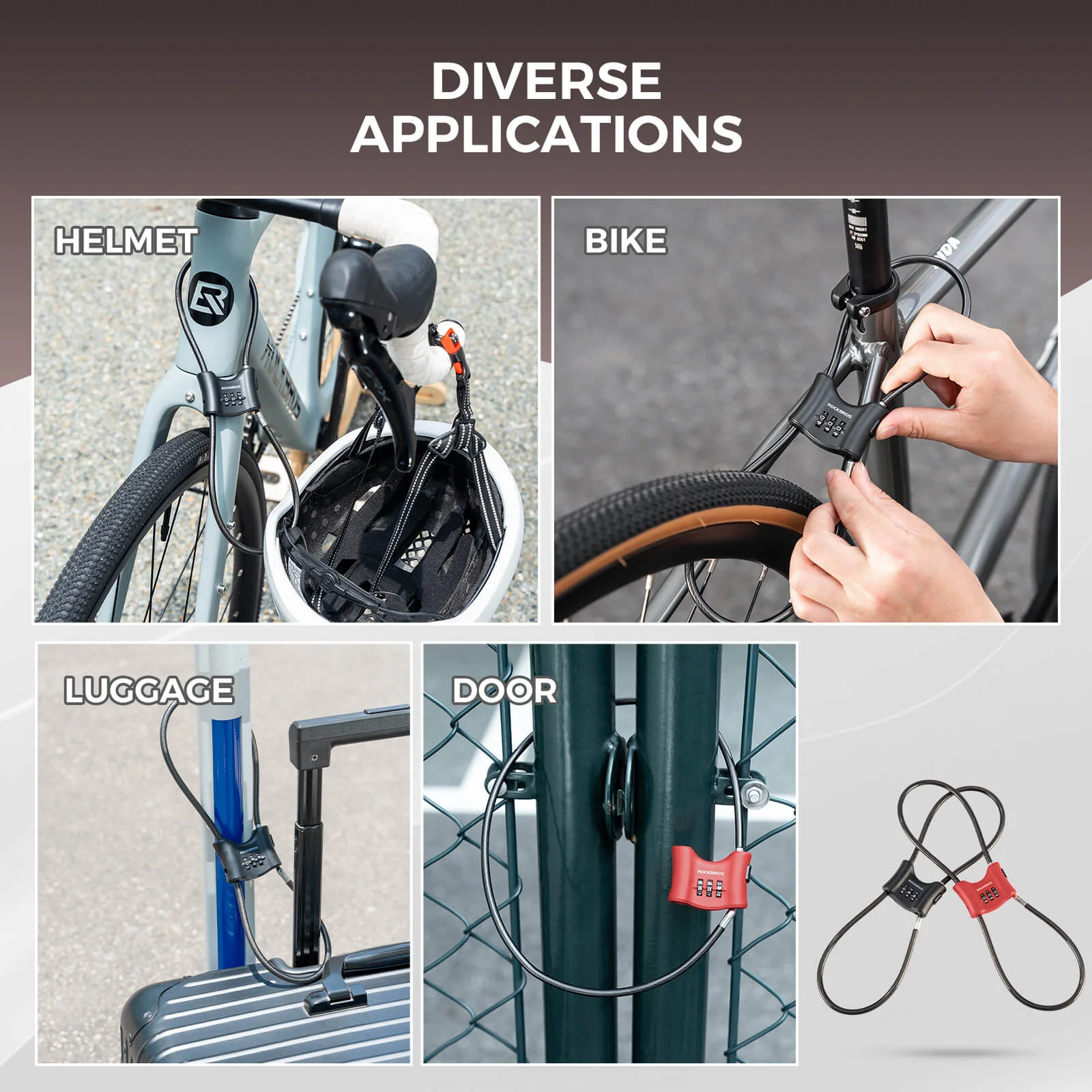 Portable Multi-Use Steel Cable Lock - Image 12