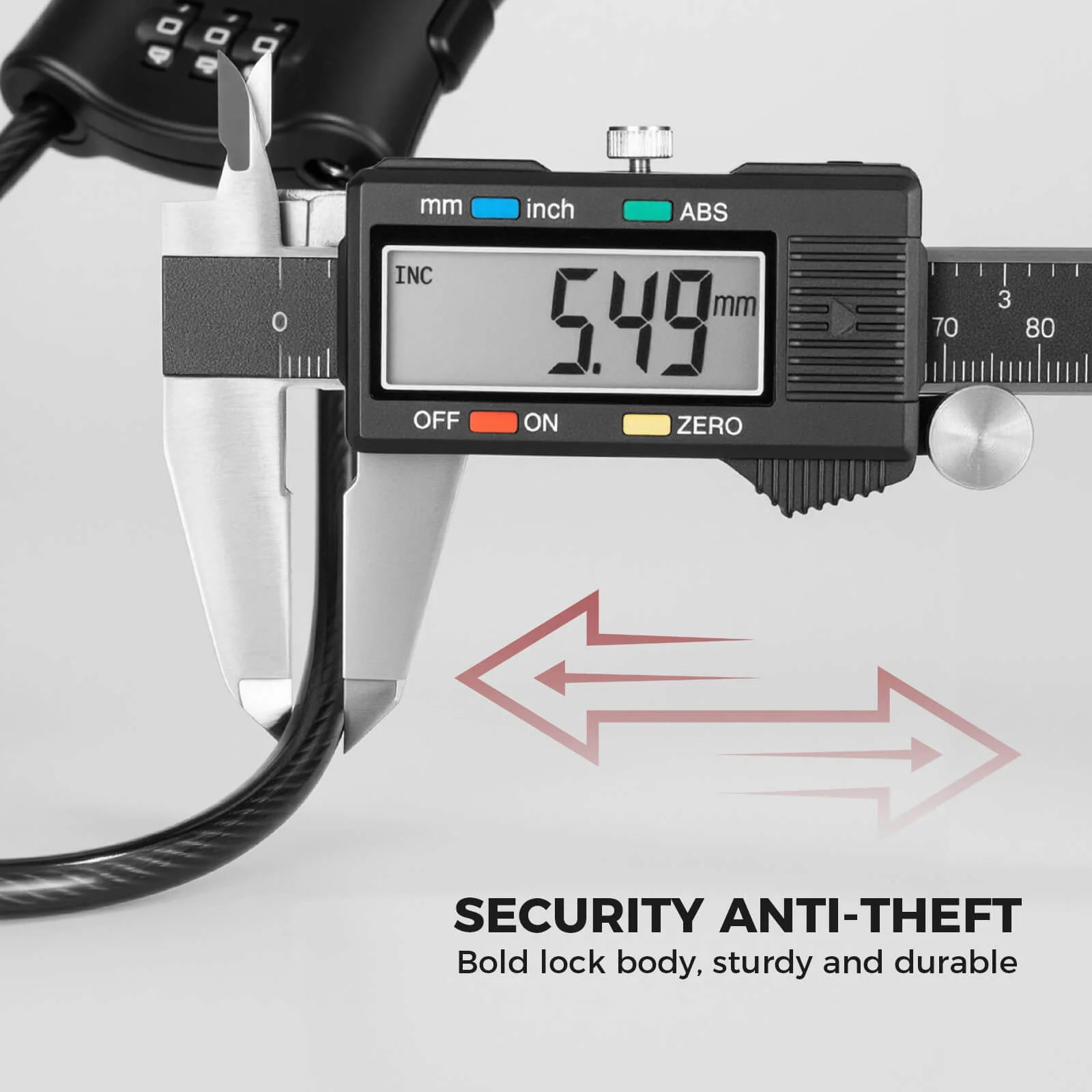 Portable Multi-Use Steel Cable Lock - Image 3