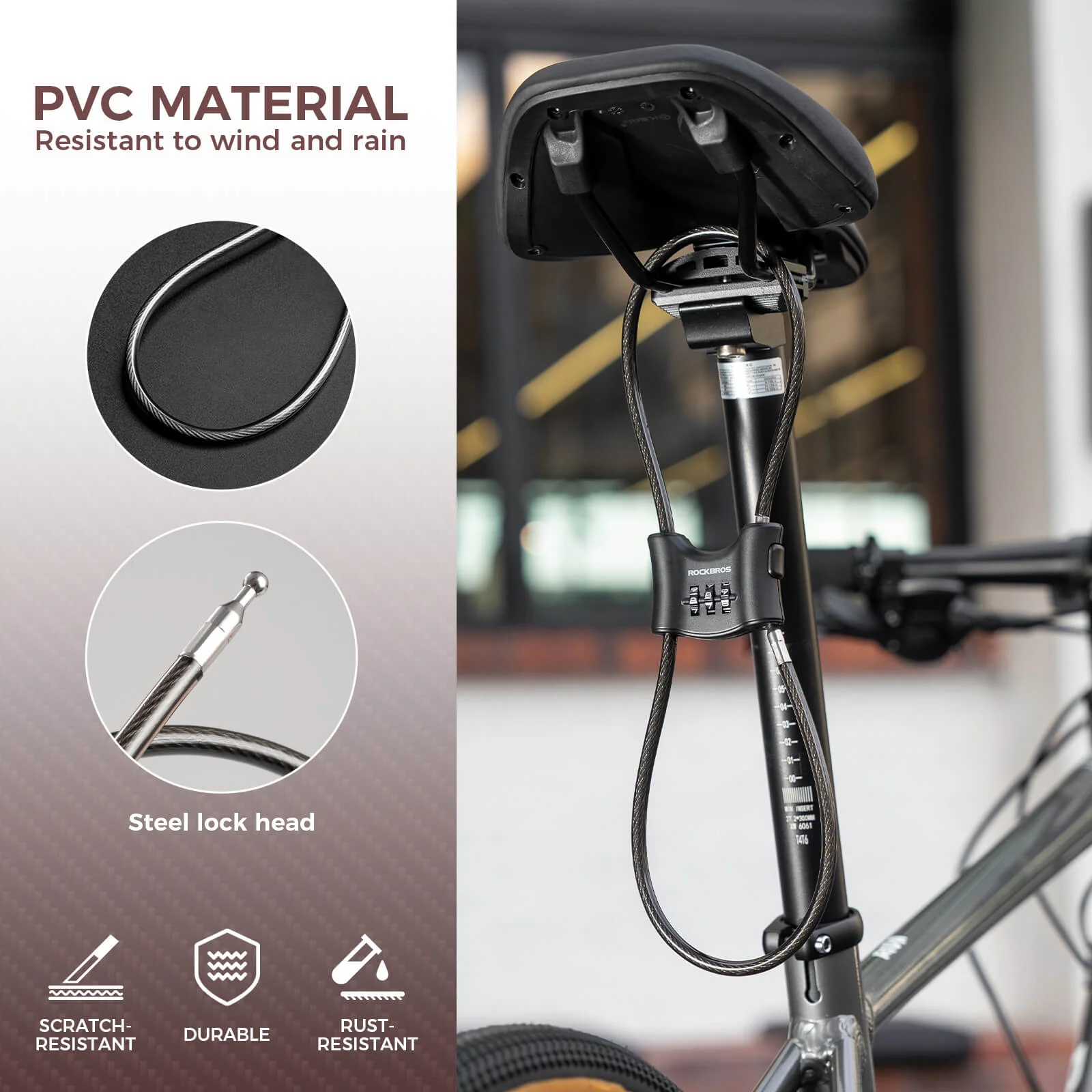 Portable Multi-Use Steel Cable Lock - Image 8
