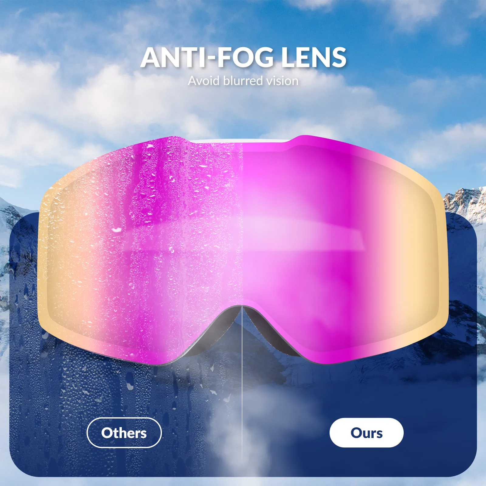 QUNATURE Adult Frameless Ski Goggles - Image 12