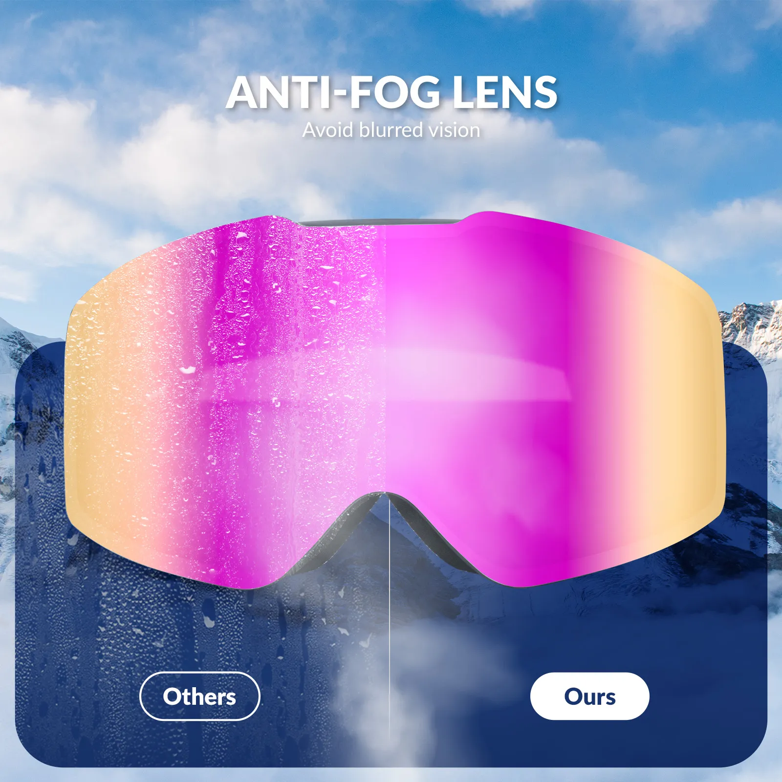 QUNATURE Adult Frameless Ski Goggles - Image 24