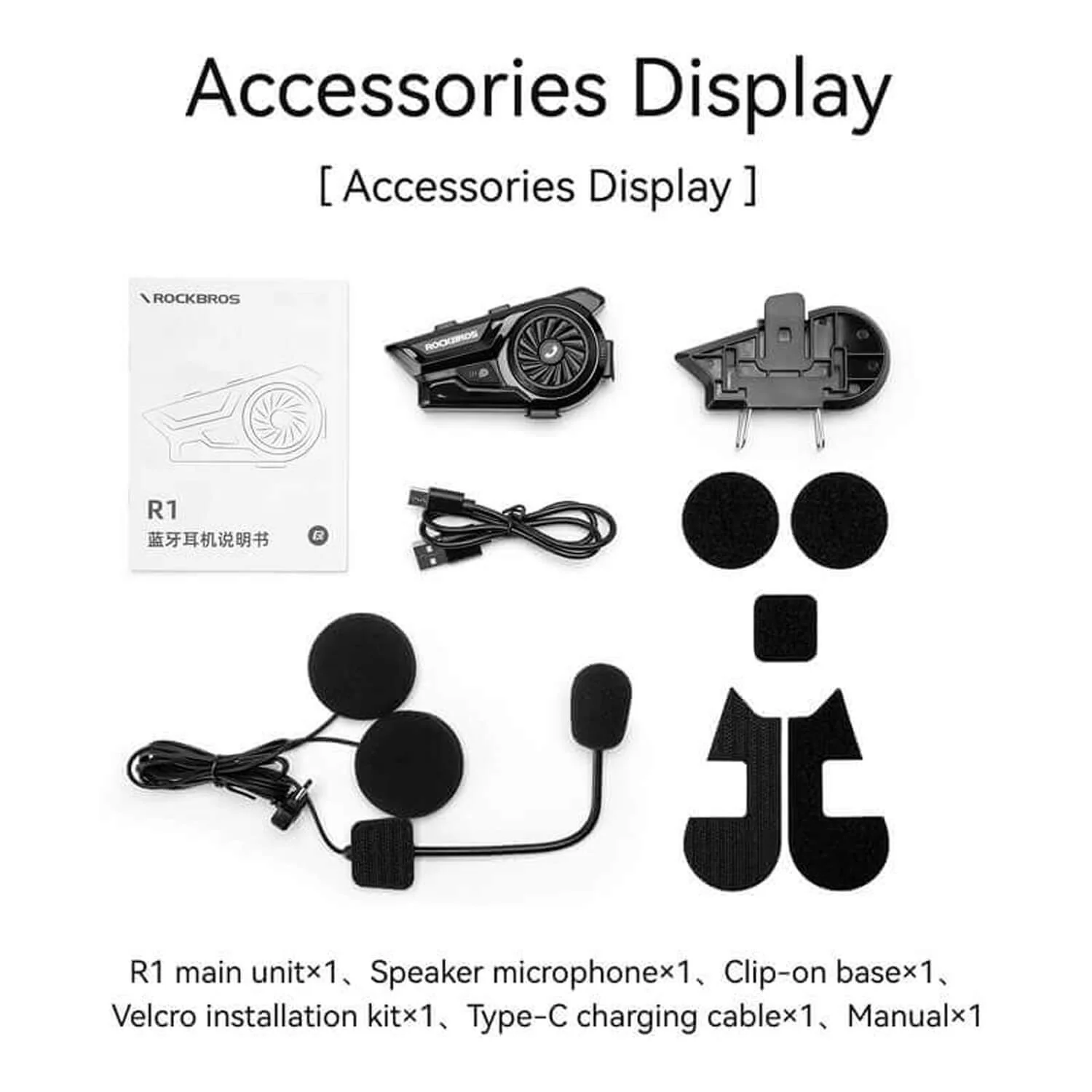 R1 Motorcycle Helmet Bluetooth Headset with Hands-Free Calling - Image 10