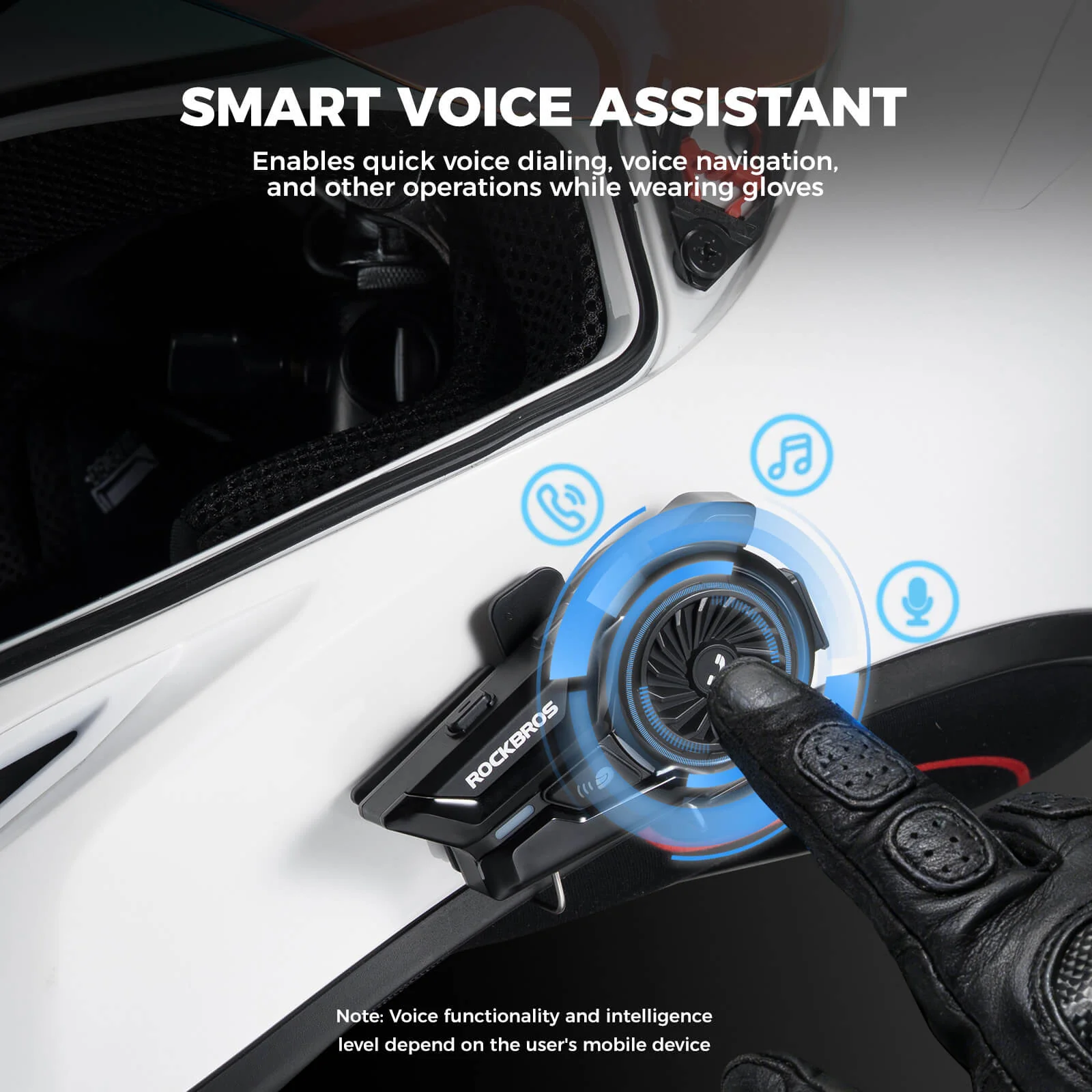 R1 Motorcycle Helmet Bluetooth Headset with Hands-Free Calling - Image 8