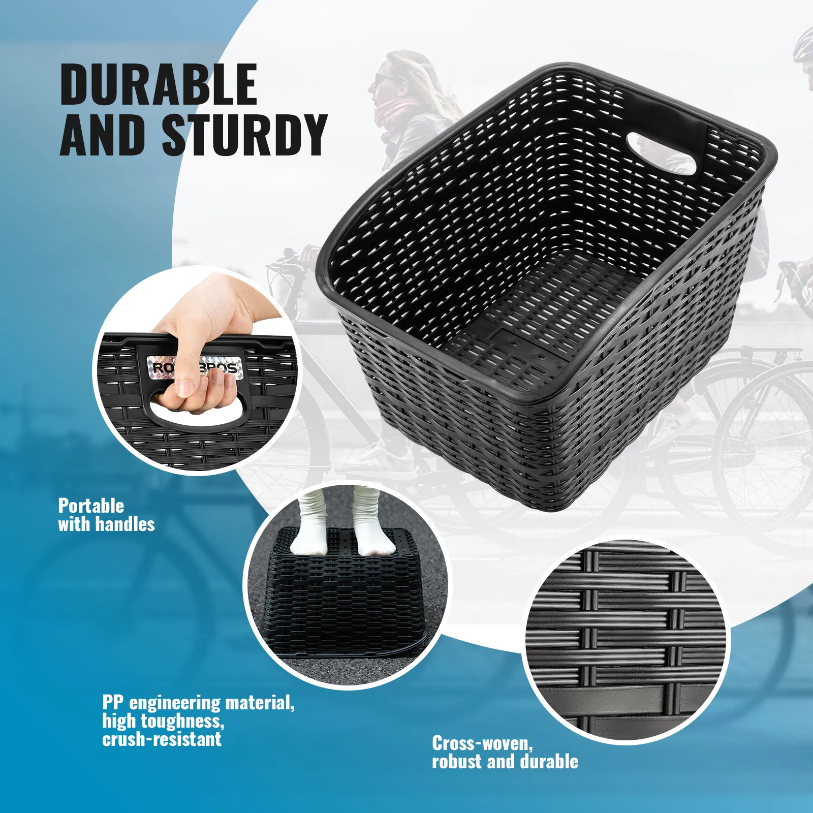Rear Bike Basket Durable Anti-Crush 10kg Load for Commuting - Image 3