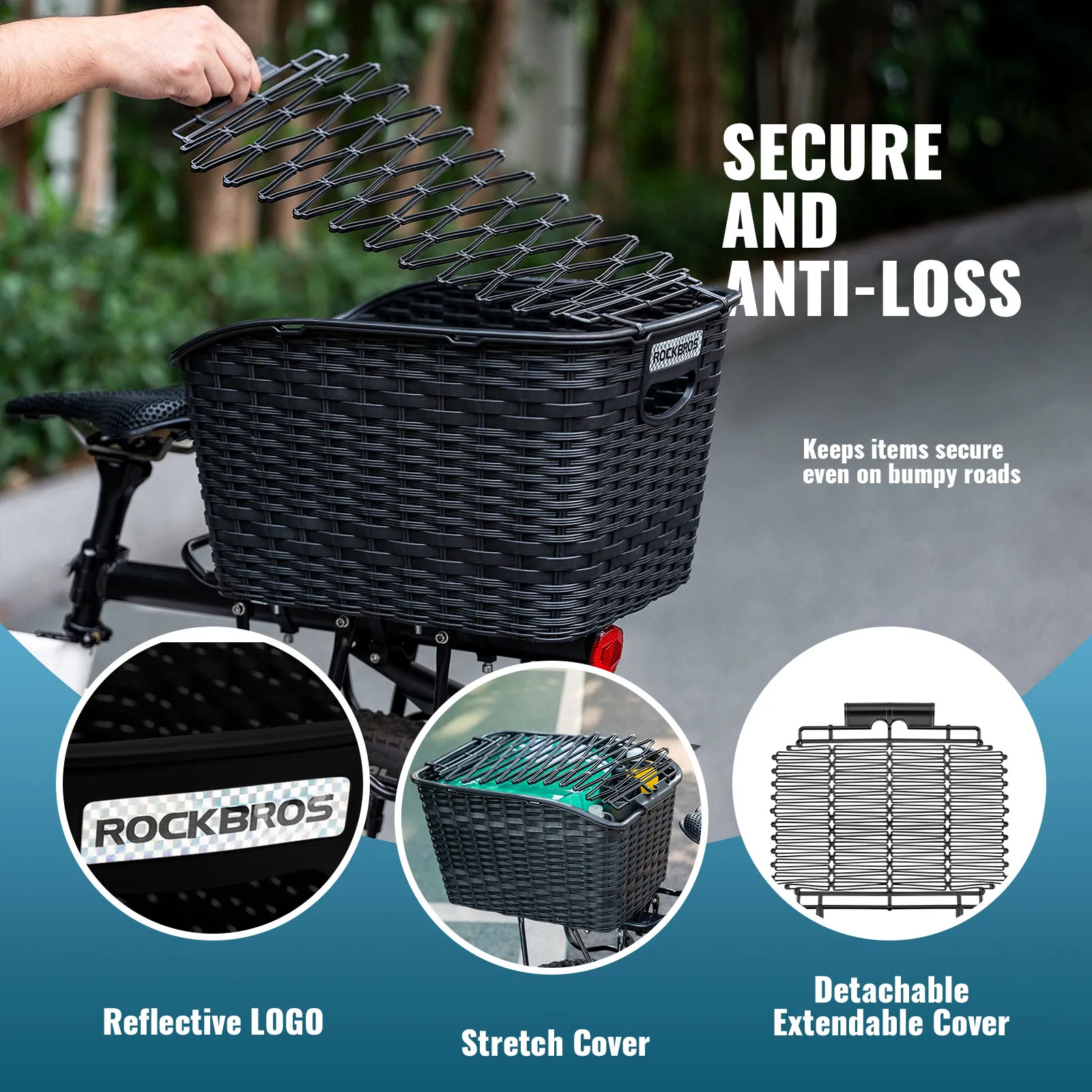 Rear Bike Basket Durable Anti-Crush 10kg Load for Commuting - Image 4