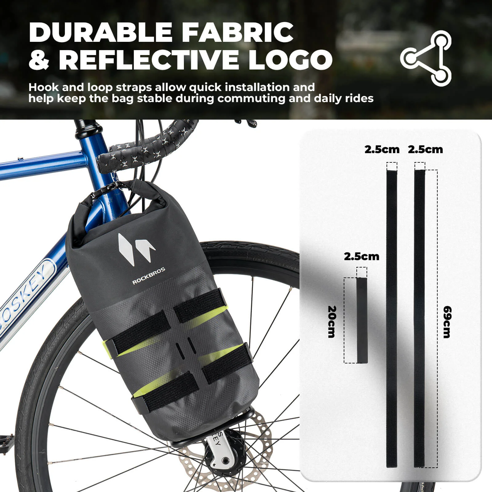 RideMate Front Fork Rack Bag 7L - Image 7