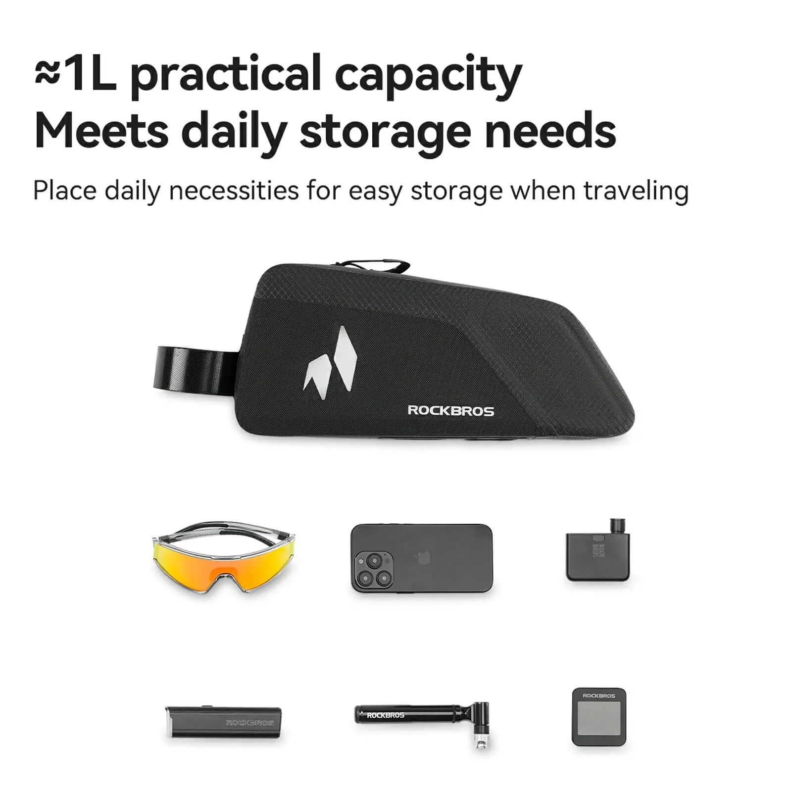 RideMate Waterproof Bike Frame Bag 1L - Image 3
