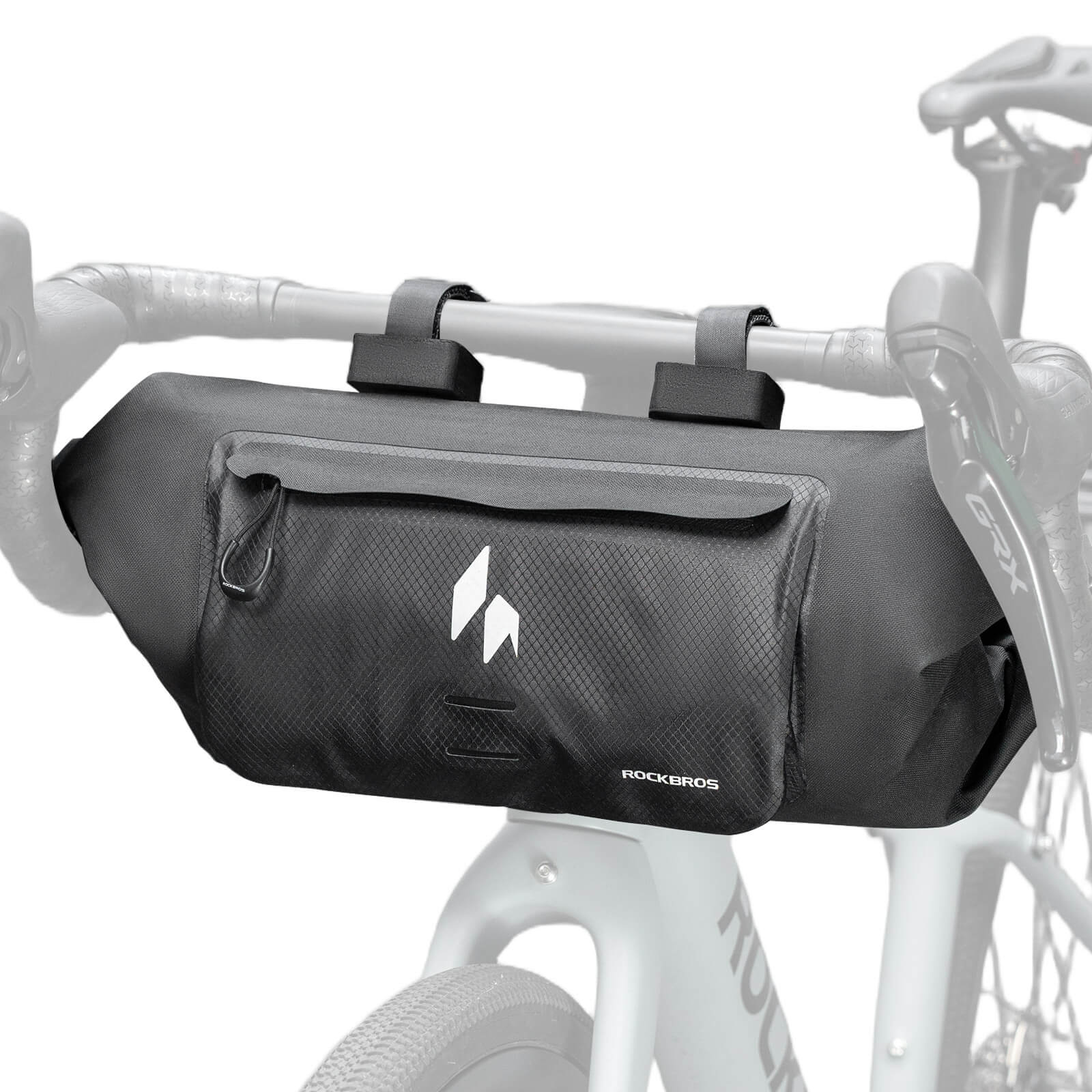 RideMate Waterproof Bike Handlebar Bag 8L Double-sided Opening Expanded Capacity