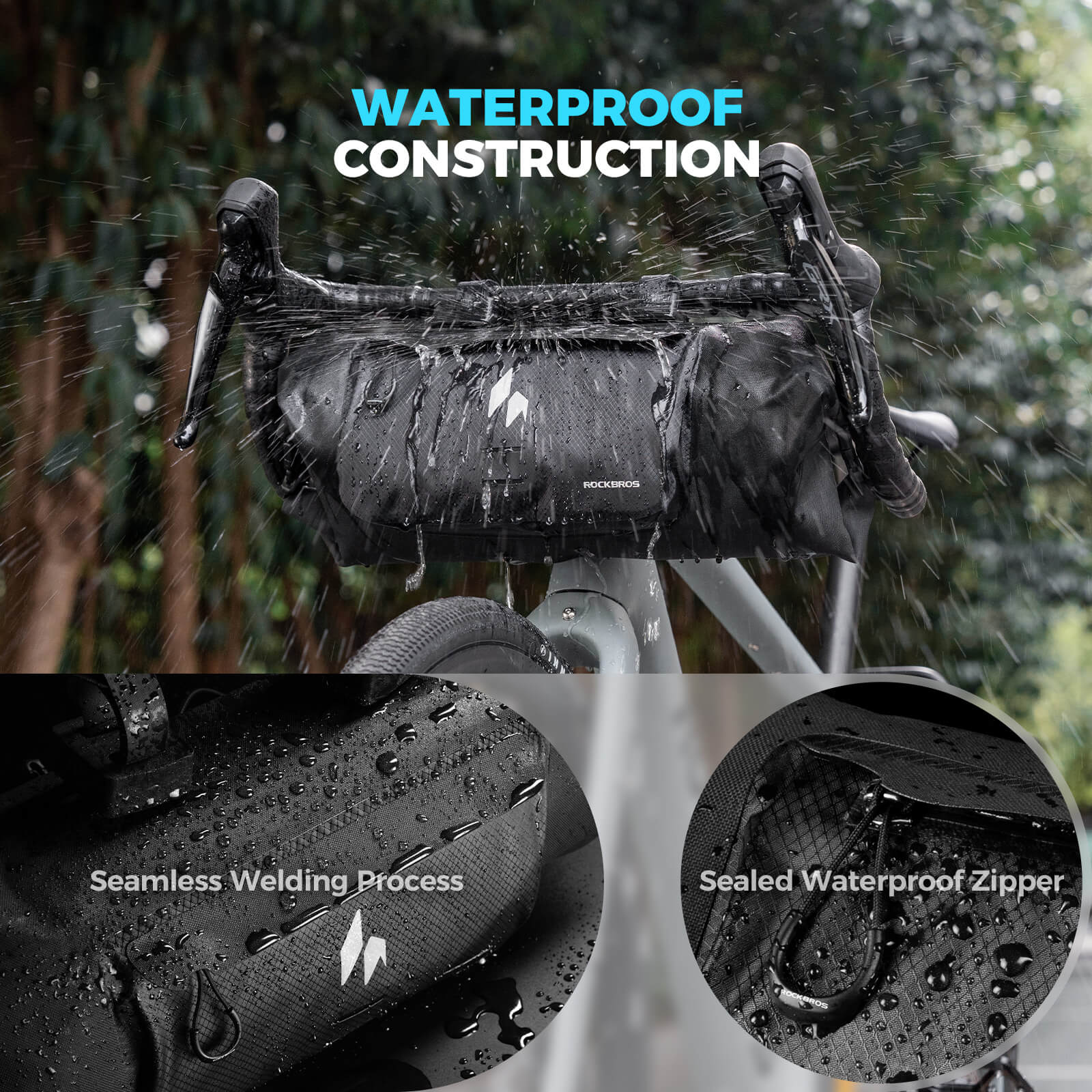 RideMate Waterproof Bike Handlebar Bag 8L Double-sided Opening Expanded Capacity - Image 3