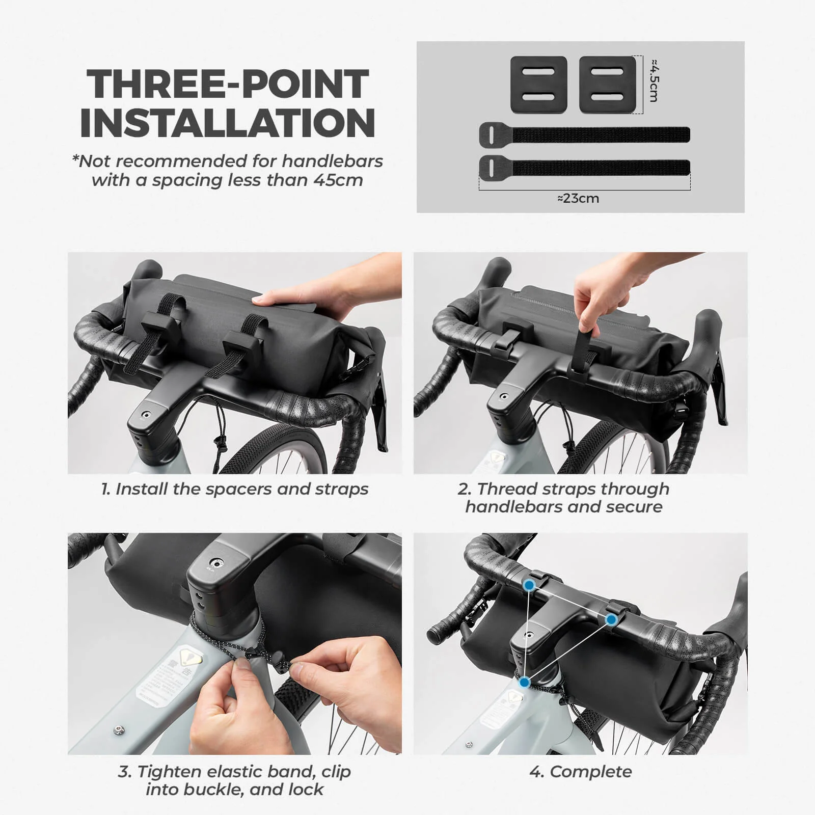 RideMate Waterproof Bike Handlebar Bag 8L Double-sided Opening Expanded Capacity - Image 7