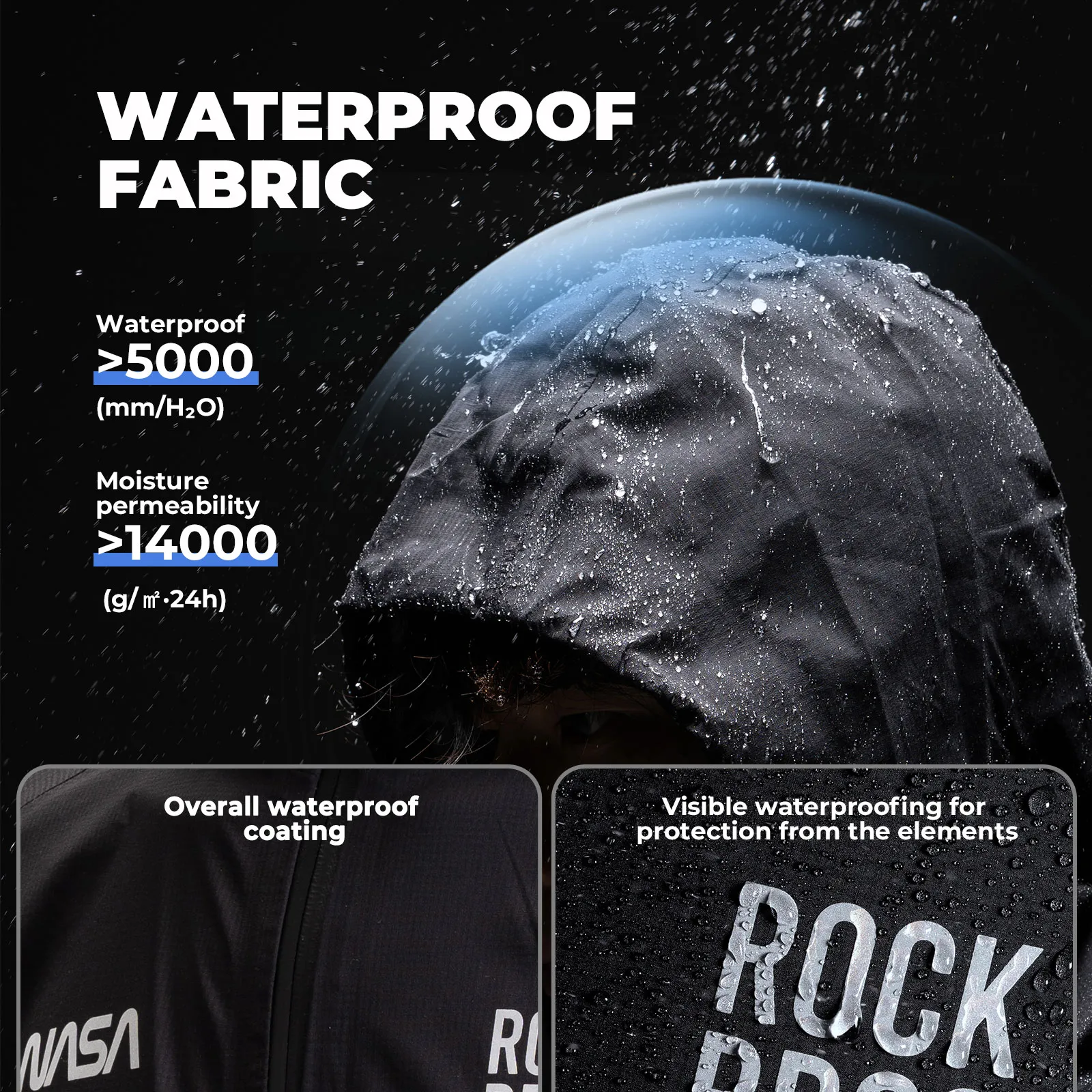 【ROAD TO SKY】All Weather Windproof Hiking Jacket Outdoor Rain Coat - Image 3