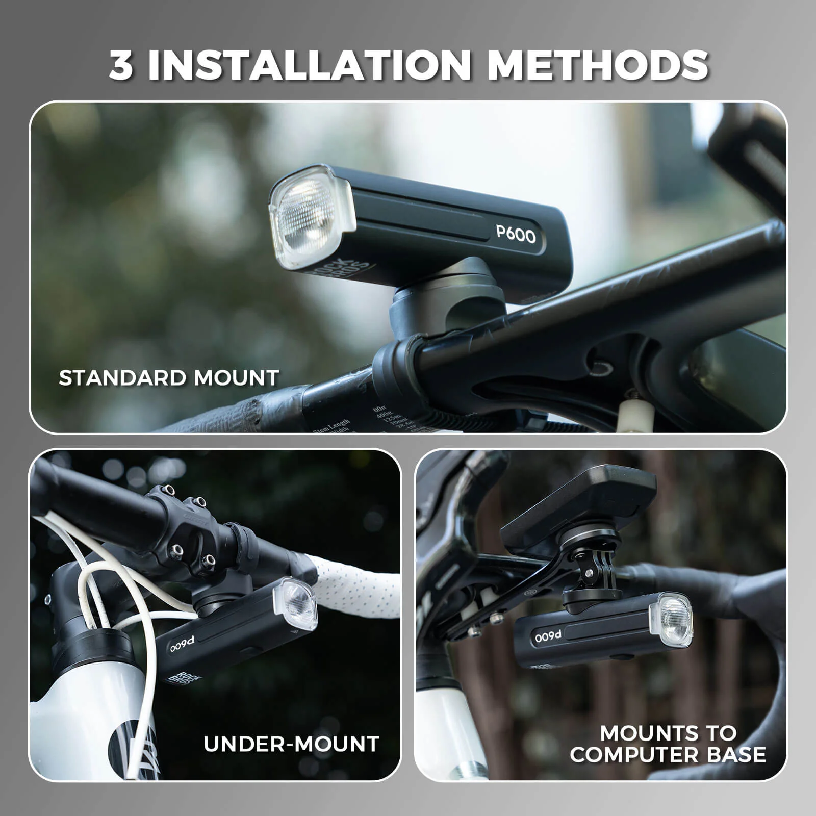 【ROAD TO SKY】 Bike Light Front 600/1200/1500LM IPX6 Waterproof - Image 5