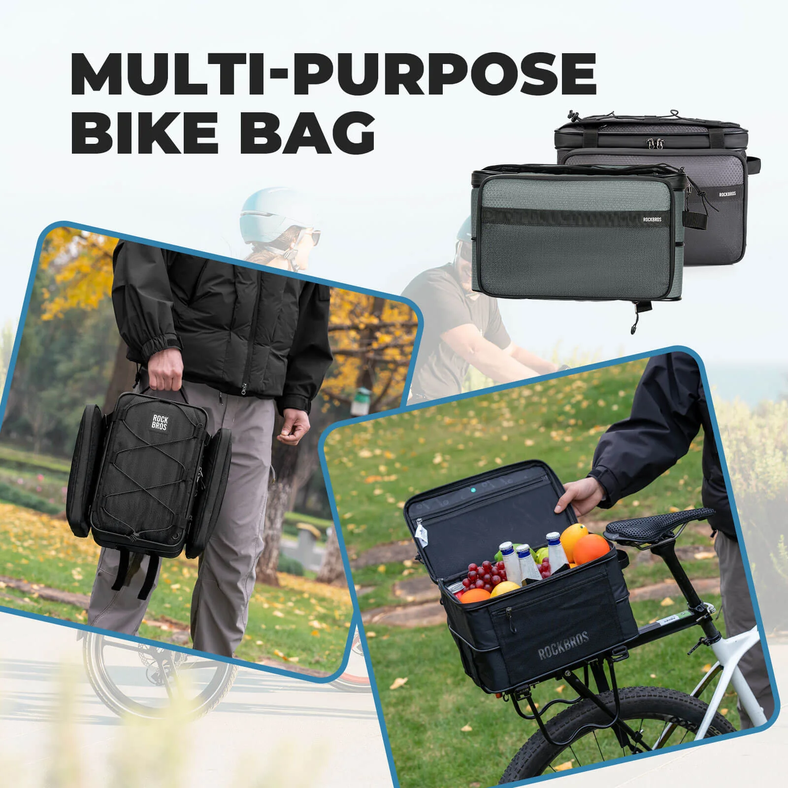 【ROAD TO SKY】 Bike Pannier Bags Expandable Large Capacity with Layered Storage - Image 13