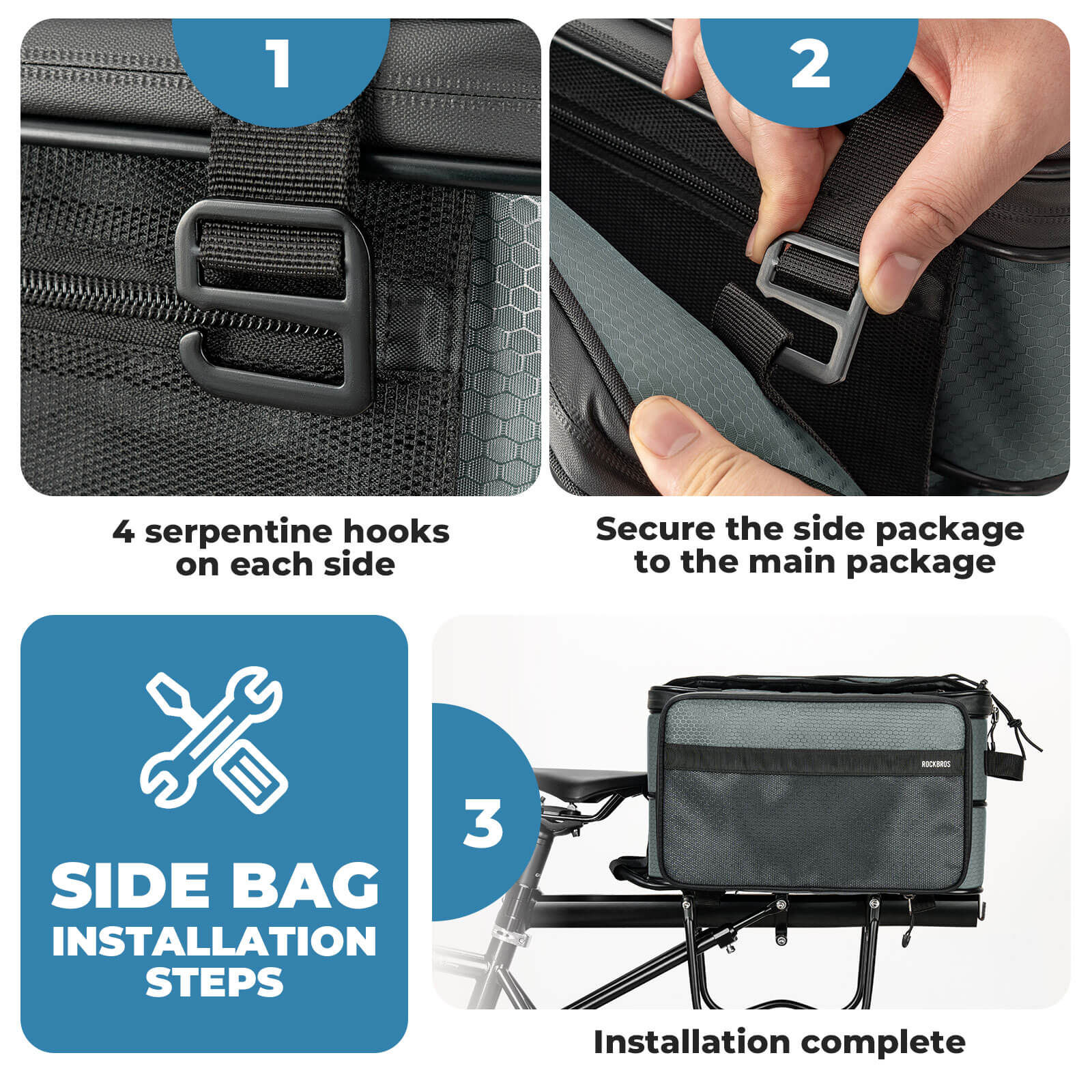【ROAD TO SKY】 Bike Pannier Bags Expandable Large Capacity with Layered Storage - Image 5