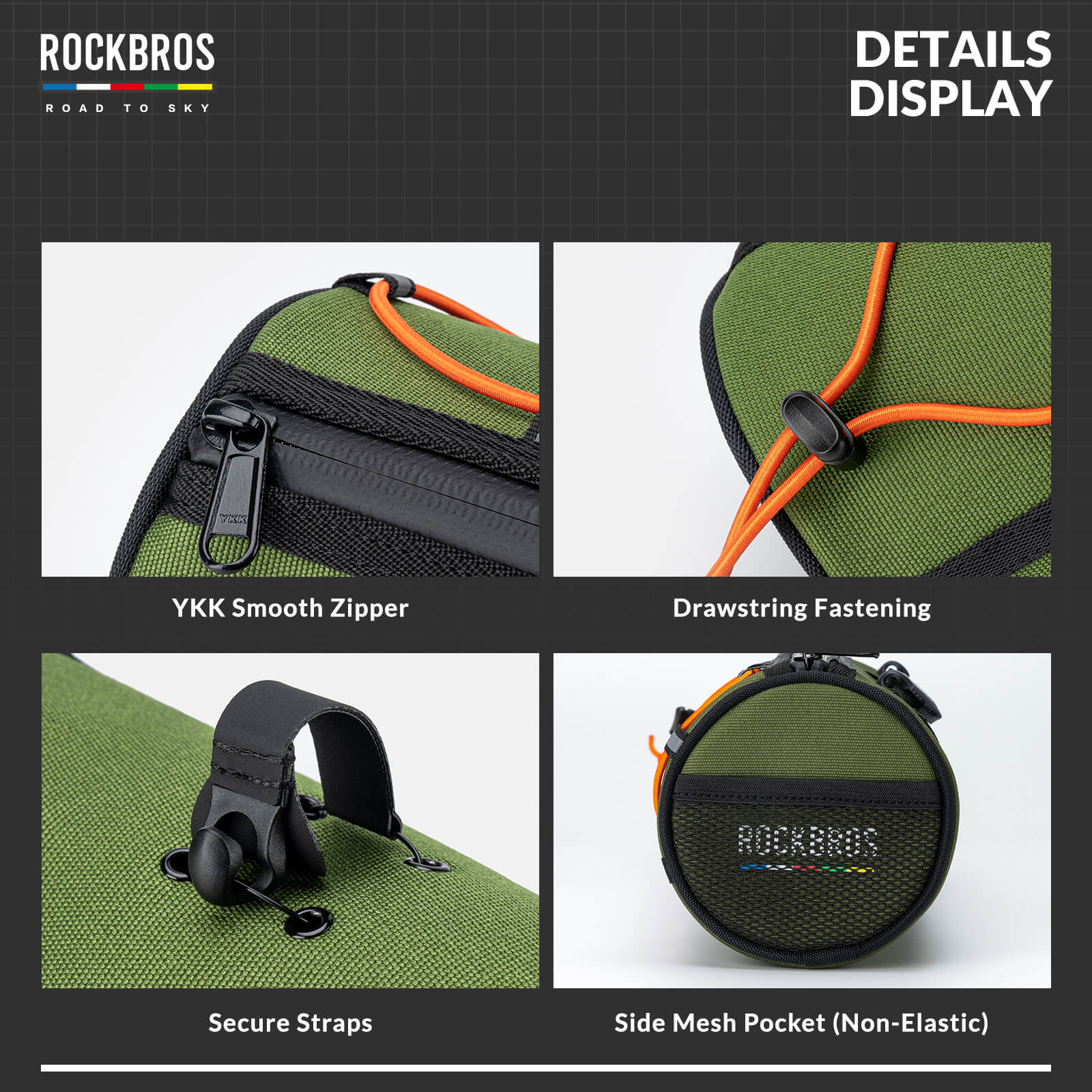 【ROAD TO SKY】 Deluxe Bike Handlebar Bag One-Click Twist Lock 1.5L - Image 13
