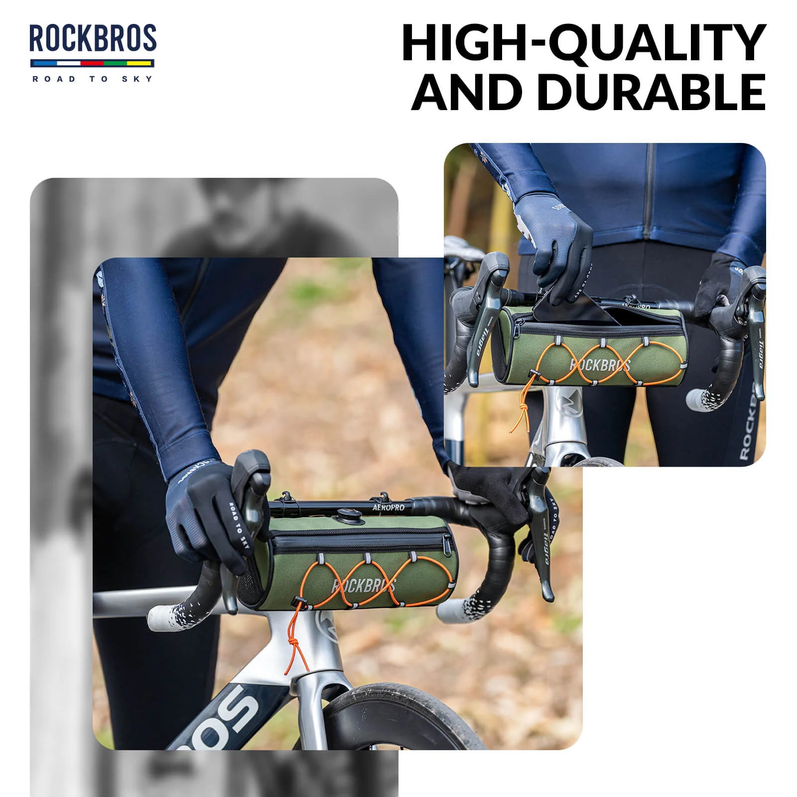 【ROAD TO SKY】 Deluxe Bike Handlebar Bag One-Click Twist Lock 1.5L - Image 16