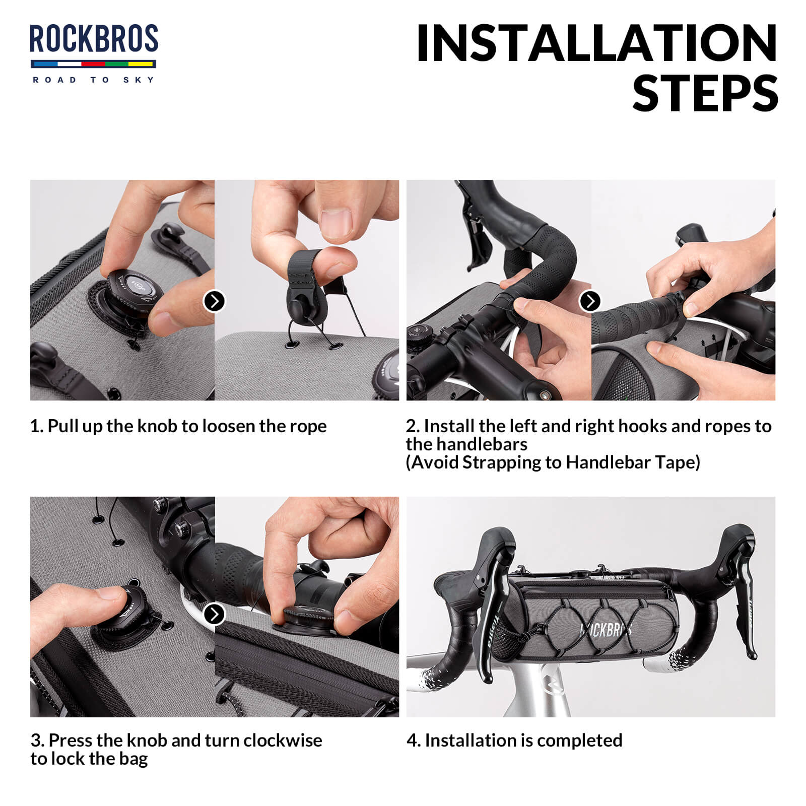 【ROAD TO SKY】 Deluxe Bike Handlebar Bag One-Click Twist Lock 1.5L - Image 23