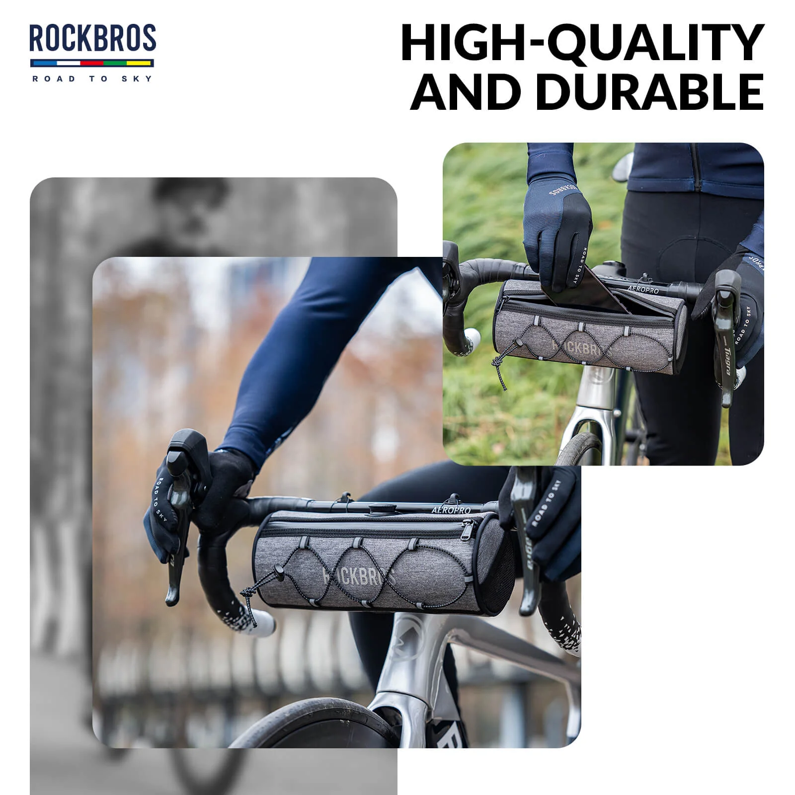 【ROAD TO SKY】 Deluxe Bike Handlebar Bag One-Click Twist Lock 1.5L - Image 24