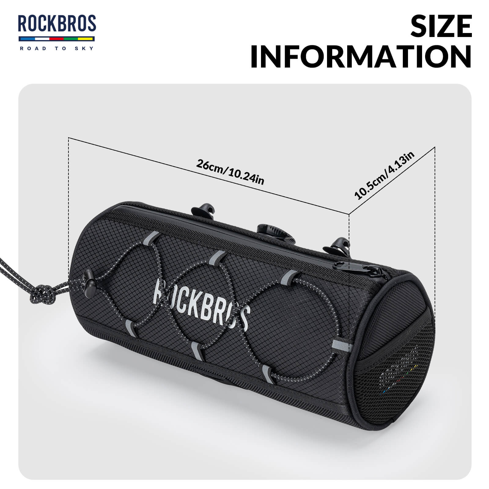 【ROAD TO SKY】 Deluxe Bike Handlebar Bag One-Click Twist Lock 1.5L - Image 3