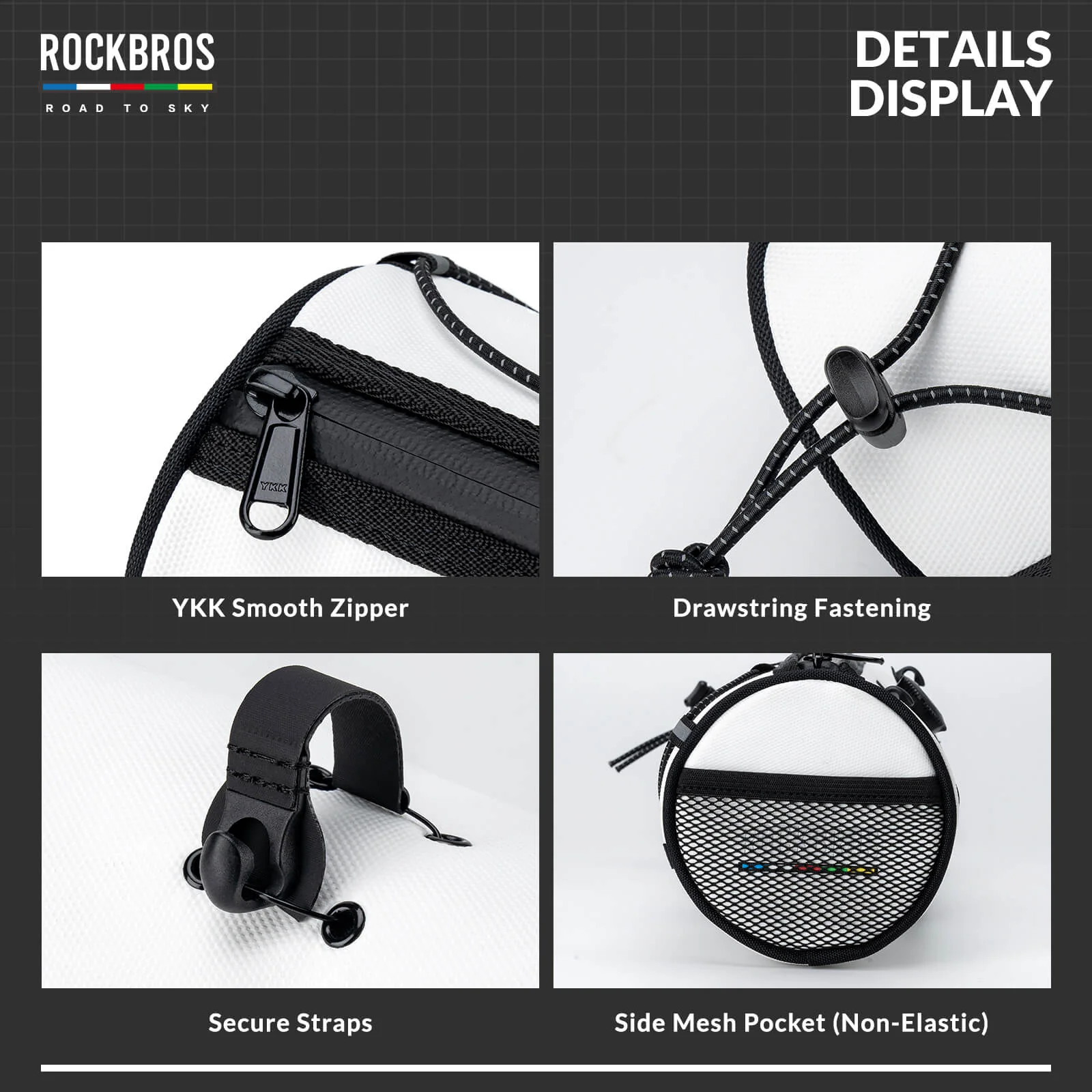 【ROAD TO SKY】 Deluxe Bike Handlebar Bag One-Click Twist Lock 1.5L - Image 37
