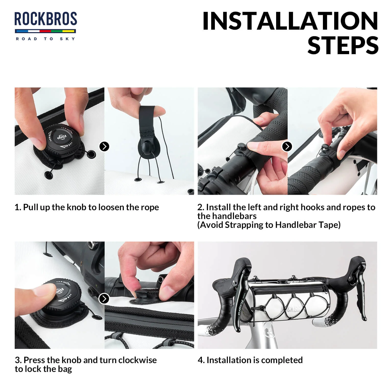 【ROAD TO SKY】 Deluxe Bike Handlebar Bag One-Click Twist Lock 1.5L - Image 39