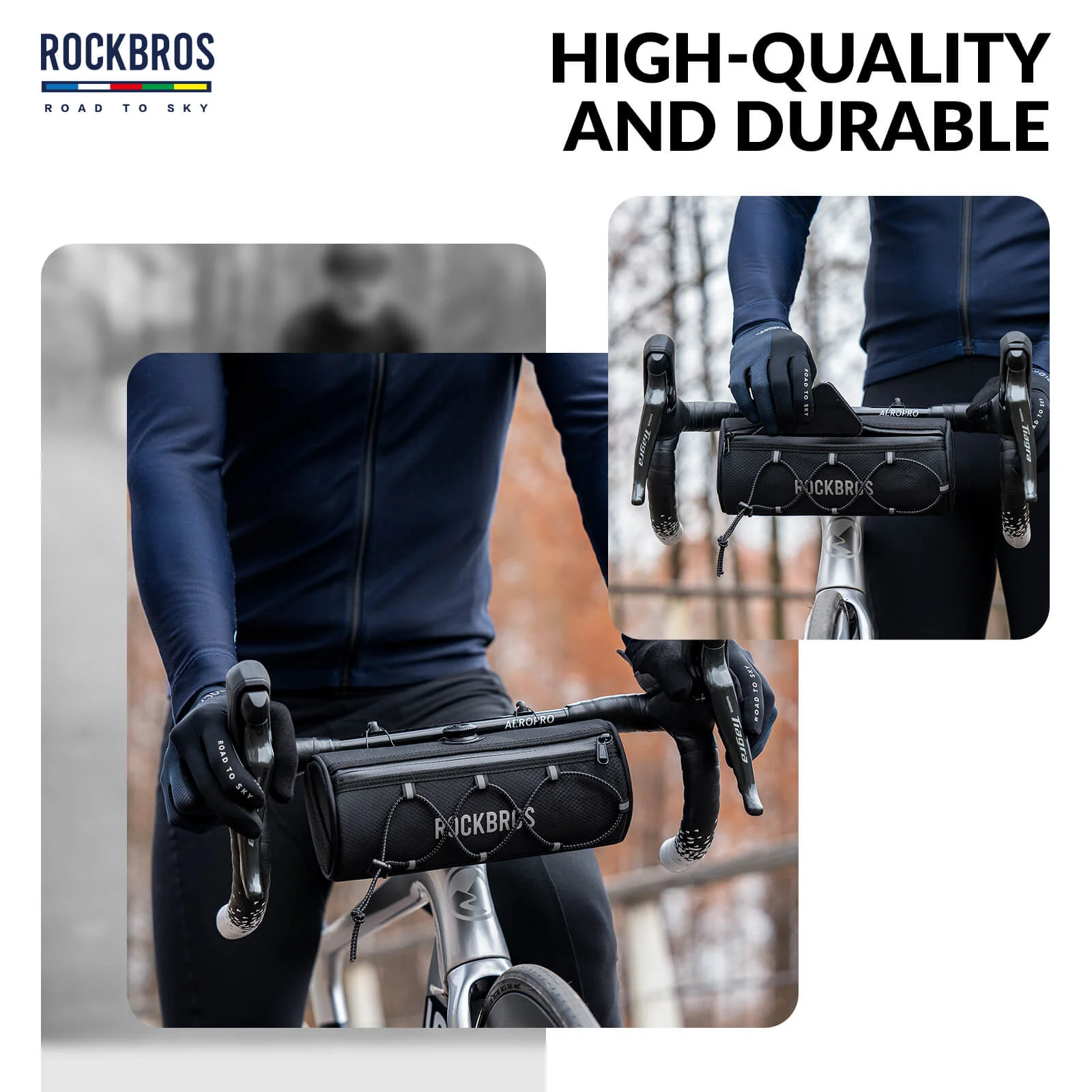 【ROAD TO SKY】 Deluxe Bike Handlebar Bag One-Click Twist Lock 1.5L - Image 8