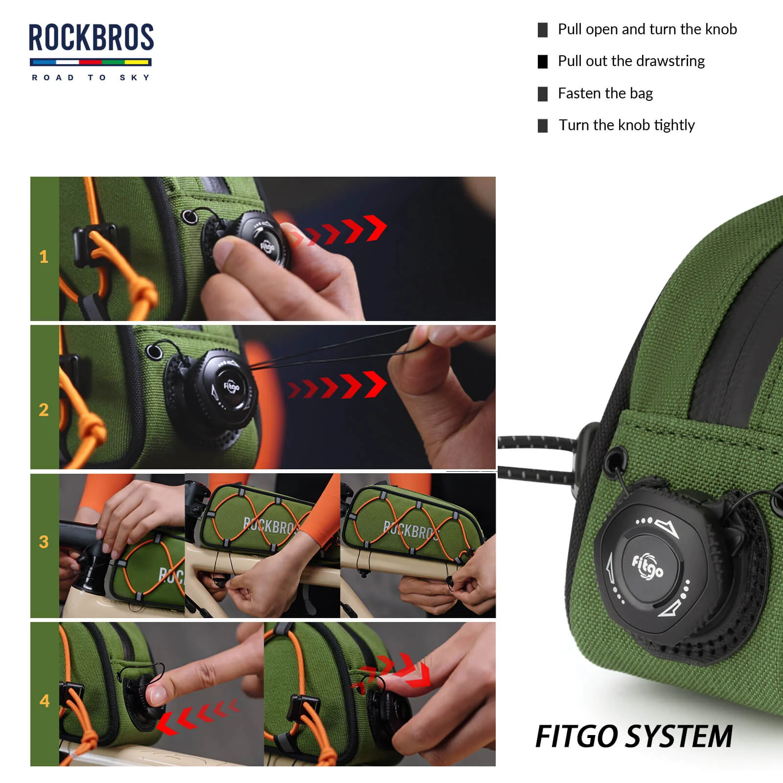 【ROAD TO SKY】Frame Cycling Bag with One-Click Lock and Available in Multiple Colours - Image 33