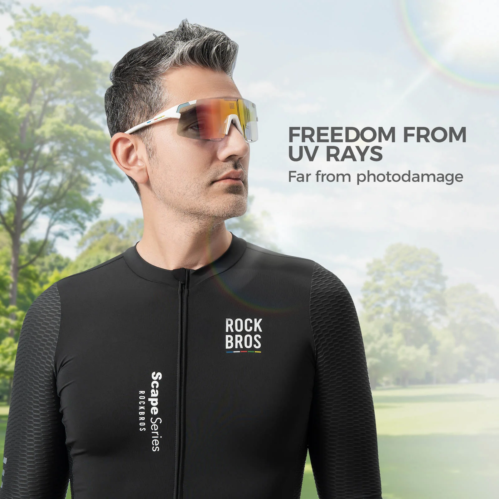 【ROAD TO SKY】 Photochromatic Cycling Sunglasses-BOUNDLESS (include two extra lenses) - Image 10