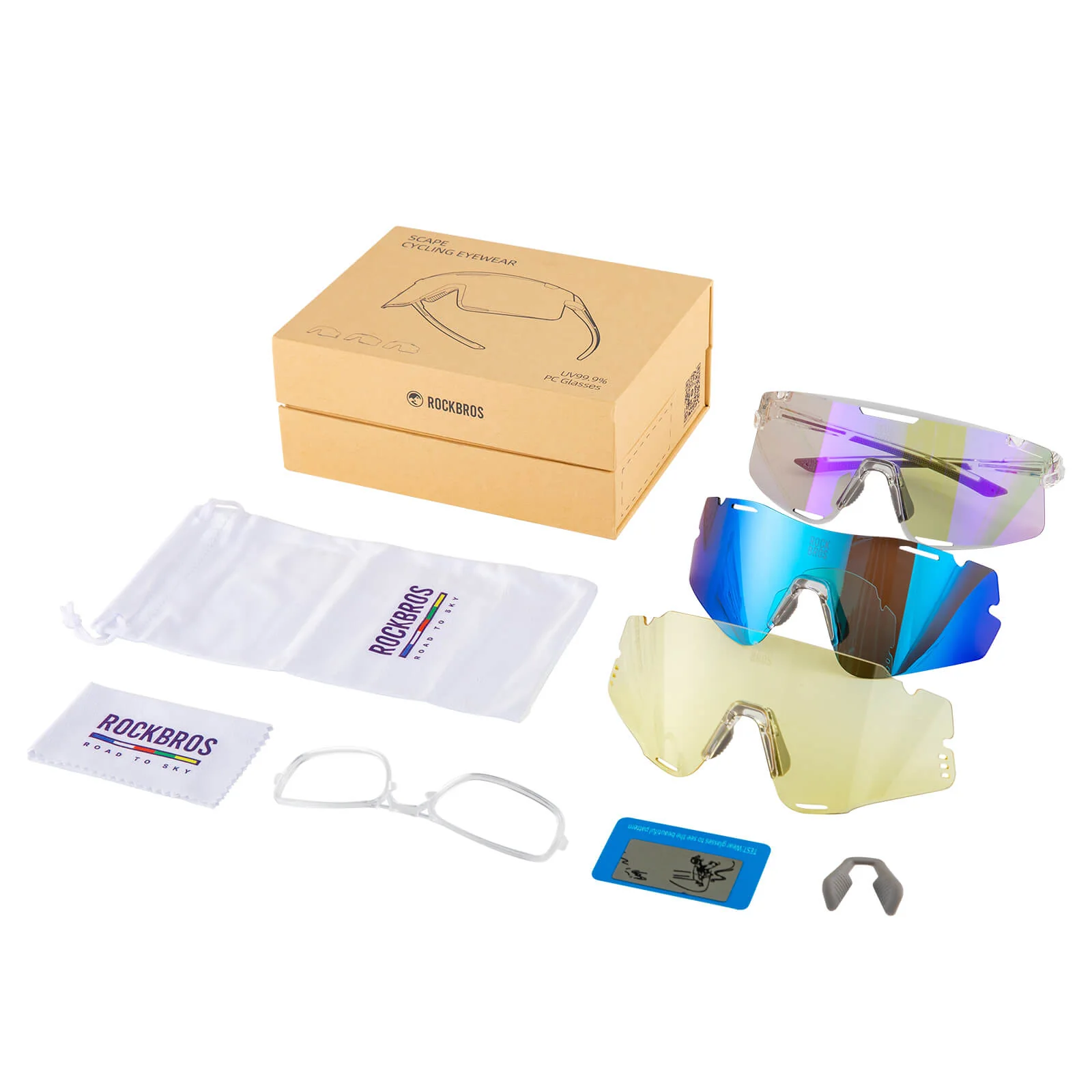 【ROAD TO SKY】 Photochromatic Cycling Sunglasses-BOUNDLESS (include two extra lenses) - Image 15