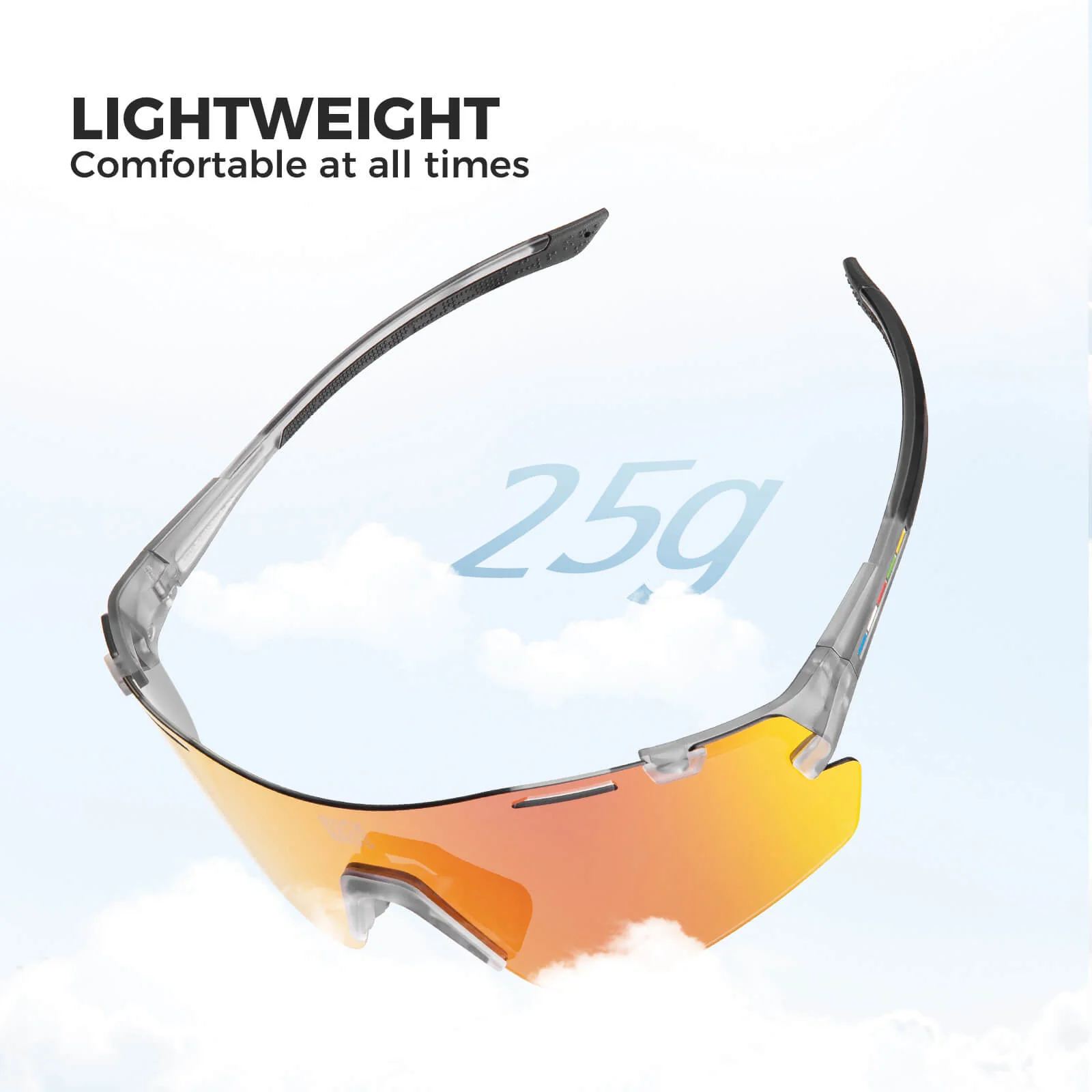 【ROAD TO SKY】 Photochromatic Cycling Sunglasses-BOUNDLESS (include two extra lenses) - Image 16