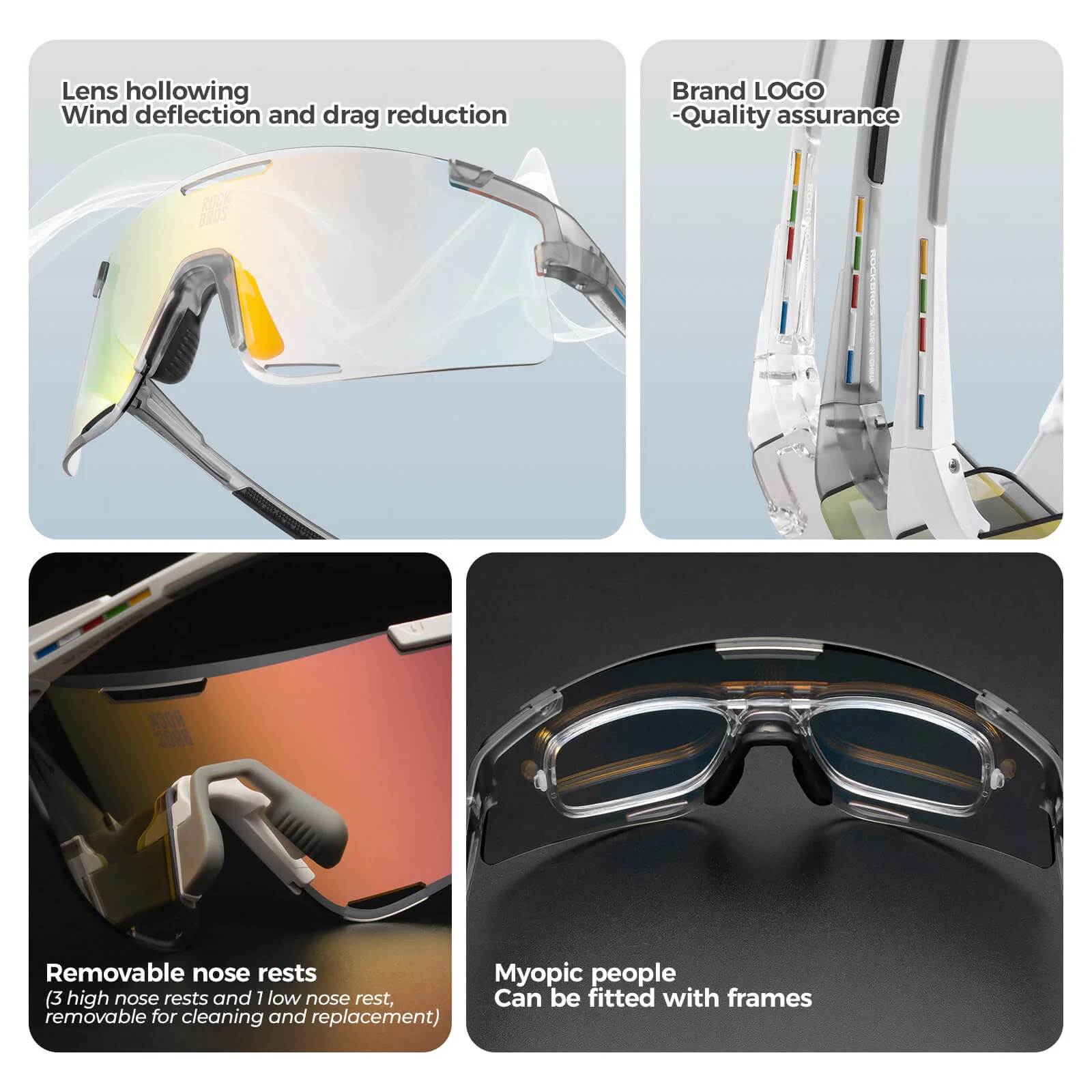【ROAD TO SKY】 Photochromatic Cycling Sunglasses-BOUNDLESS (include two extra lenses) - Image 28