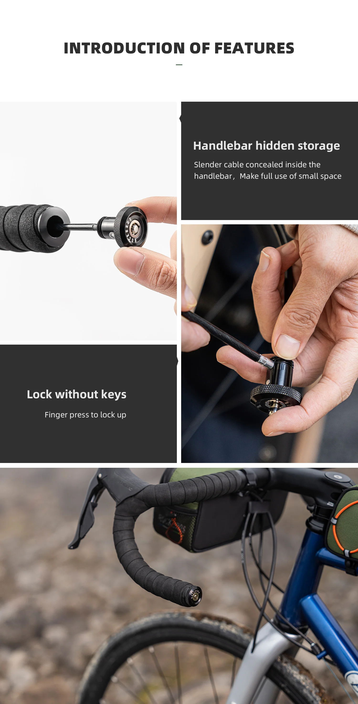 【ROAD TO SKY】by ROCKBROS Concealed Secure Road Bike Lock - Image 5
