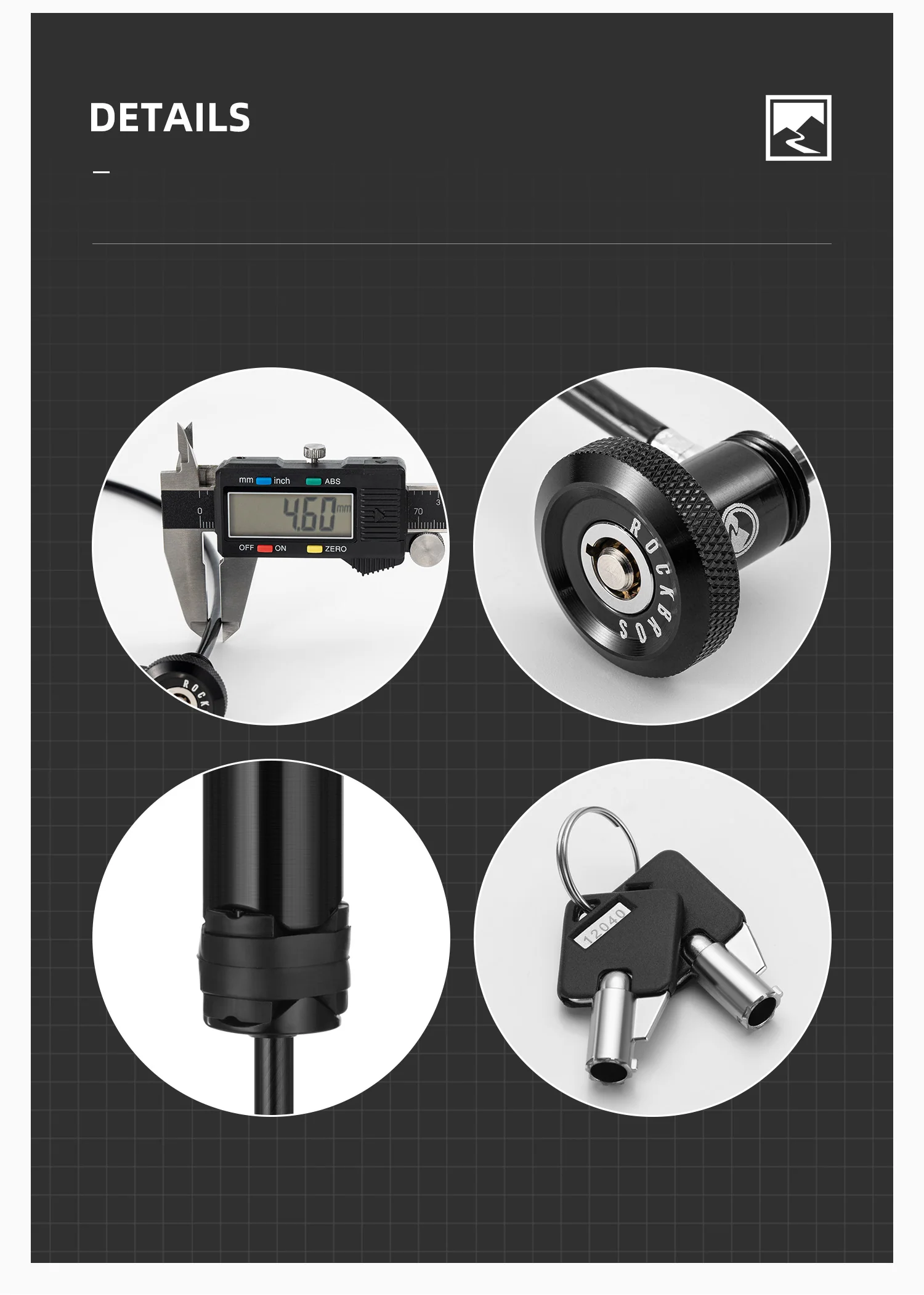 【ROAD TO SKY】by ROCKBROS Concealed Secure Road Bike Lock - Image 7