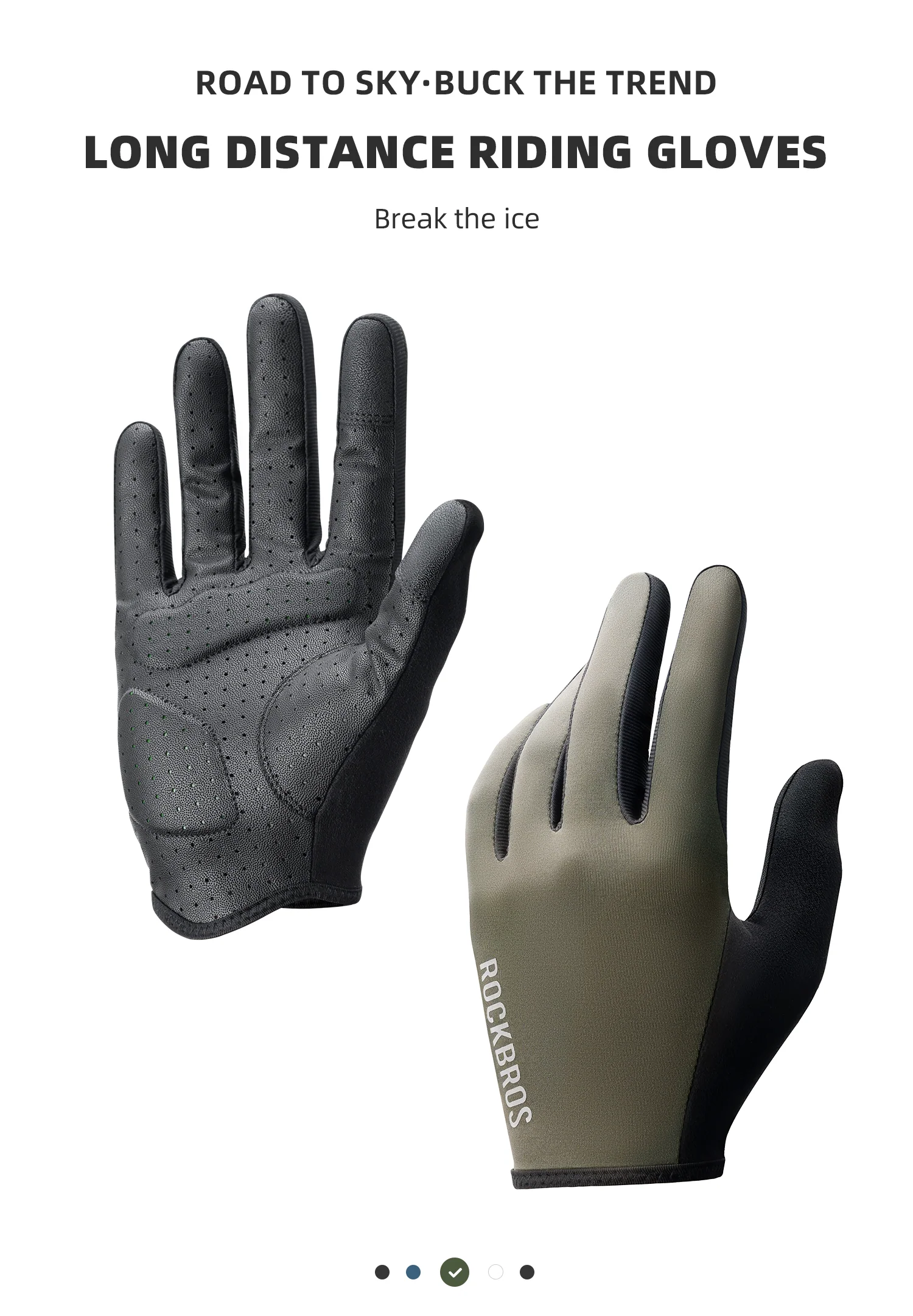 【ROAD TO SKY】by ROCKBROS Deluxe Cycling Gloves in Various Colours - Image 4
