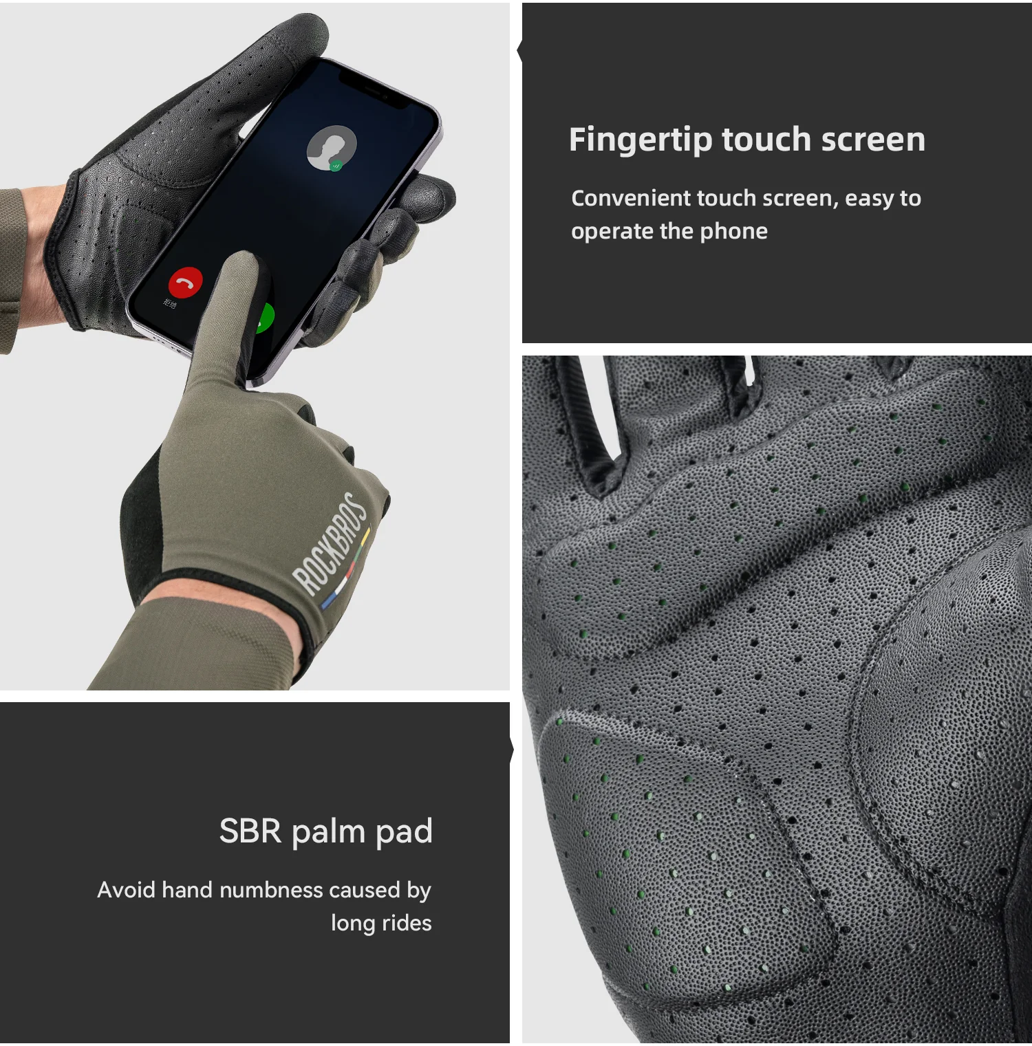 【ROAD TO SKY】by ROCKBROS Deluxe Cycling Gloves in Various Colours - Image 5