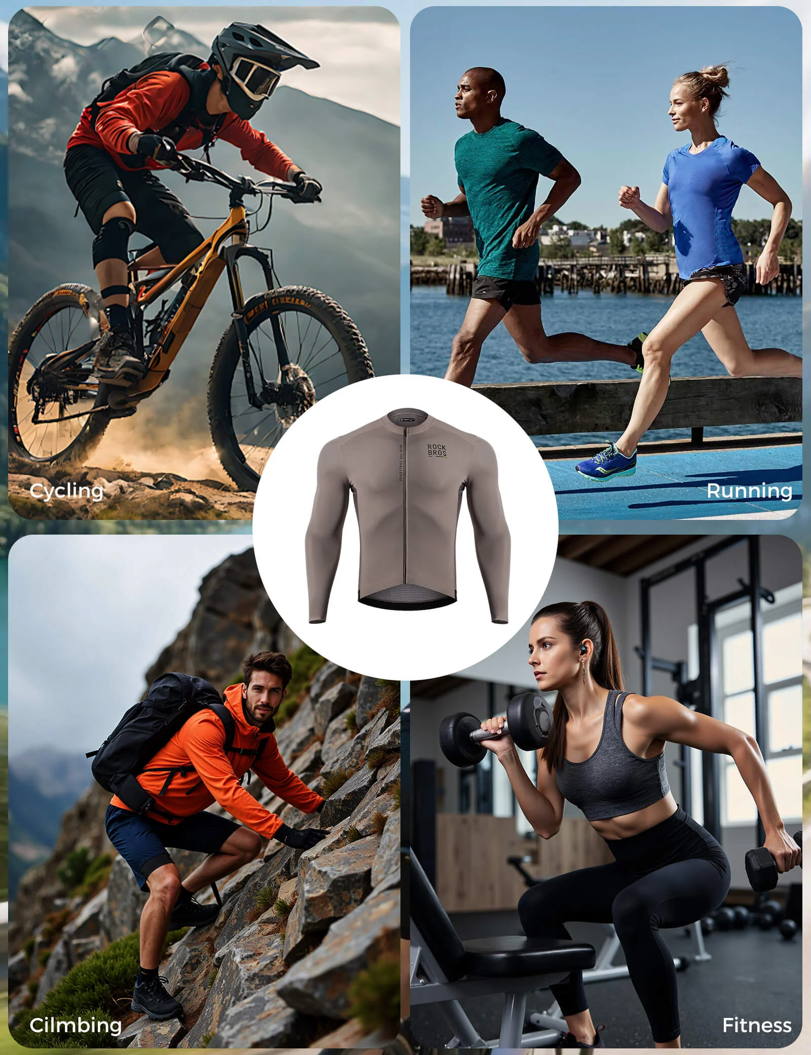 【ROAD TO SKY】ROCKBROS Long Sleeve Cycling Jersey - Image 8
