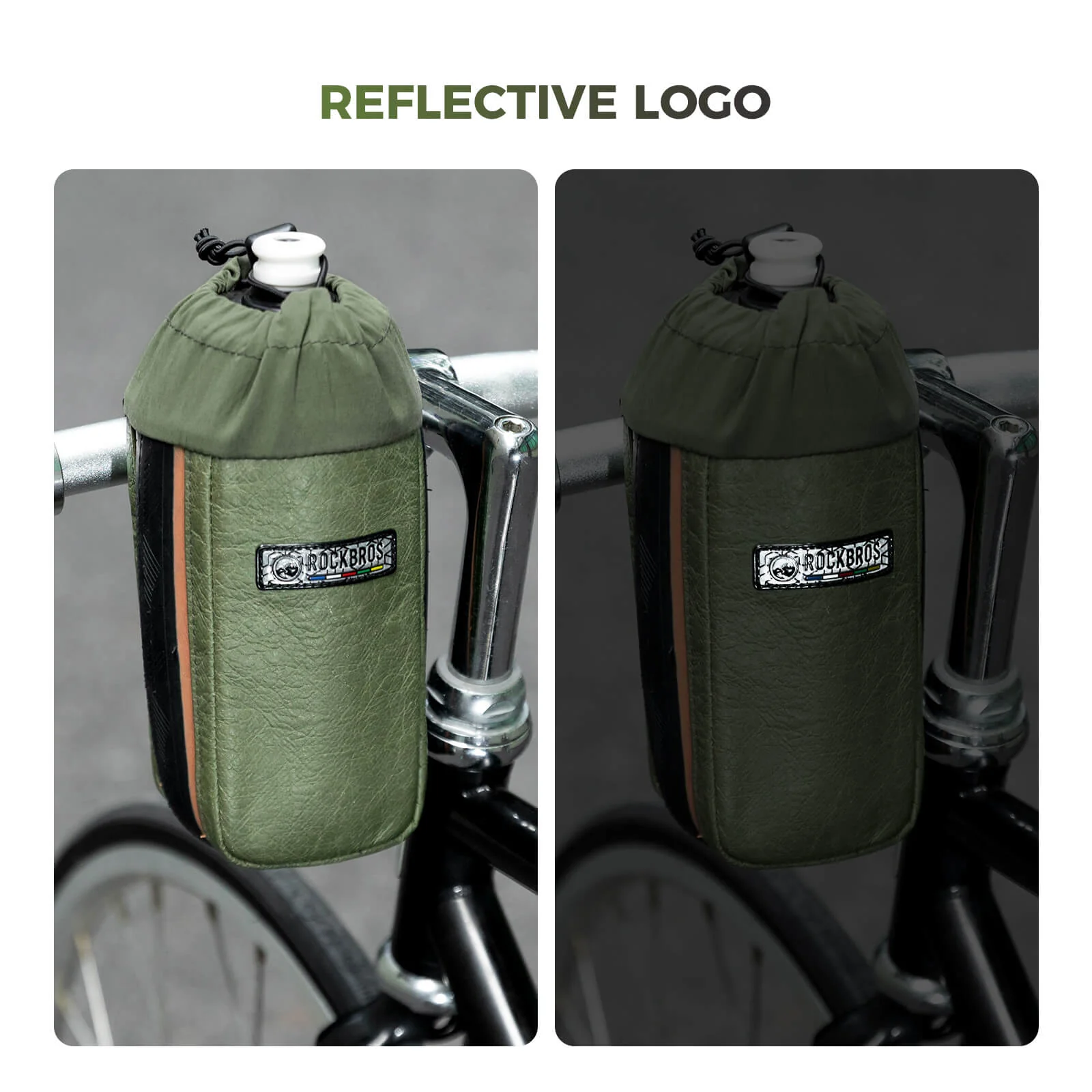 【ROAD TO SKY】Upcycled Tire Rubber Bike Bottle Bag 0.8L Eco-Friendly - Image 4