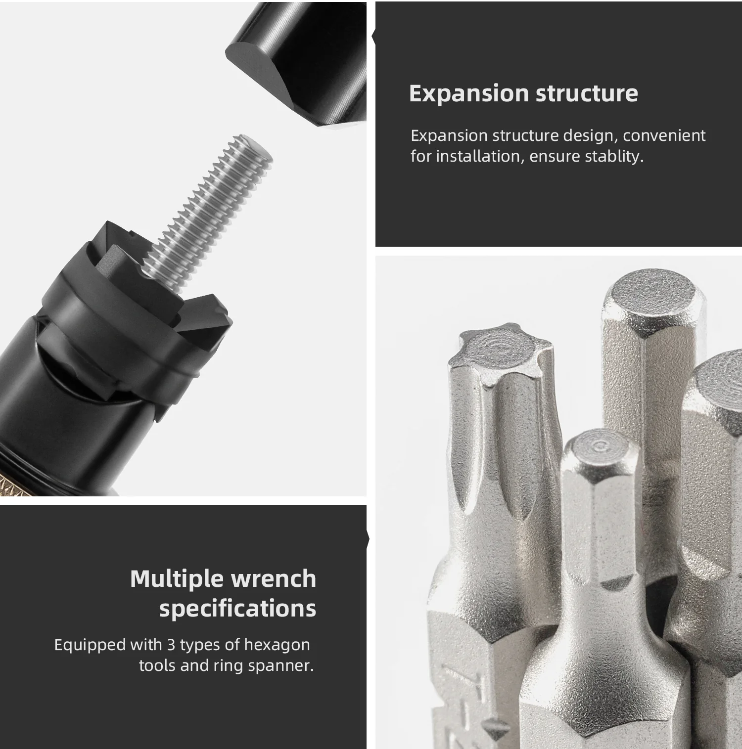 【ROAD TO SKY&VIVK】by ROCKBROS and VIVK Compact Multi-Use Bike Tool Set - Fits in Handlebars - Image 5