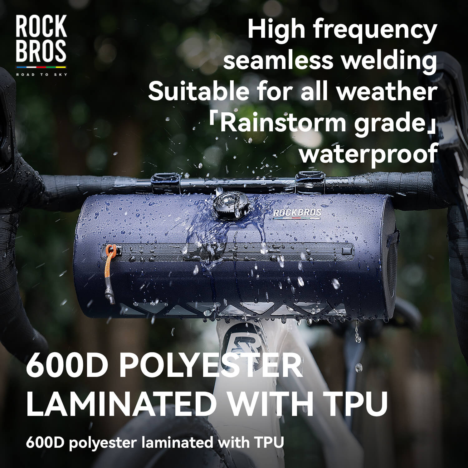 【ROAD TO SKY】Waterproof Bike Handlebar Barrel Bag Durable Roll Design 2L - Image 2