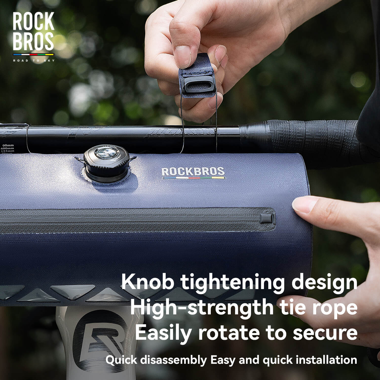 【ROAD TO SKY】Waterproof Bike Handlebar Barrel Bag Durable Roll Design 2L - Image 3