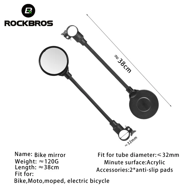 ROCKBROS Flexible Bike Handlebar Rearview Mirror - Image 4