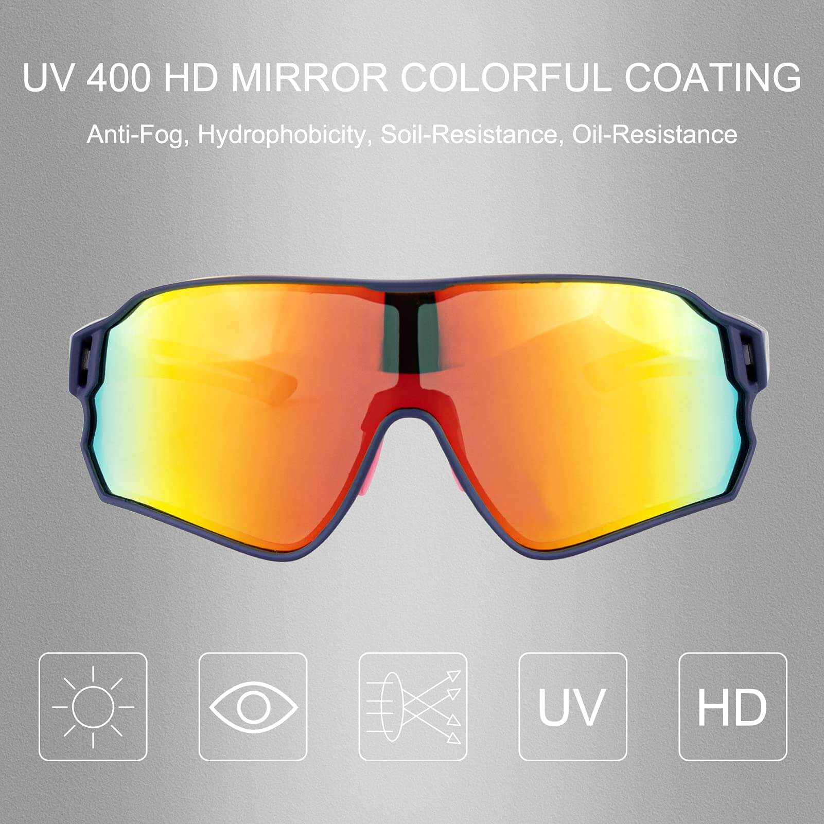 Rockbros Polarised Full Lens Sunglasses For Cycling Outdoor Sports Eyewear UV400 - Image 10